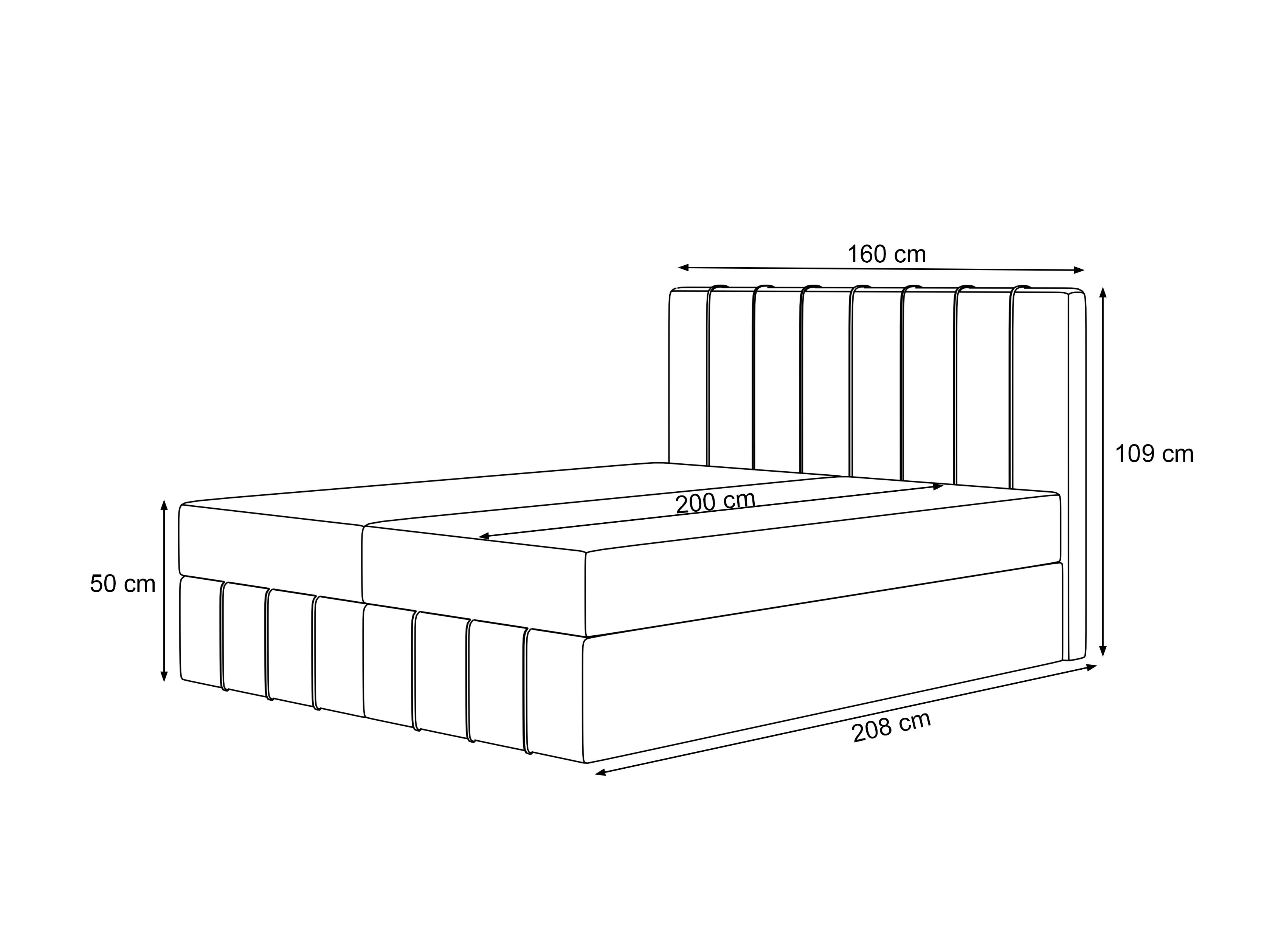 Lit boxspring Martinez 125 (Piano 26)