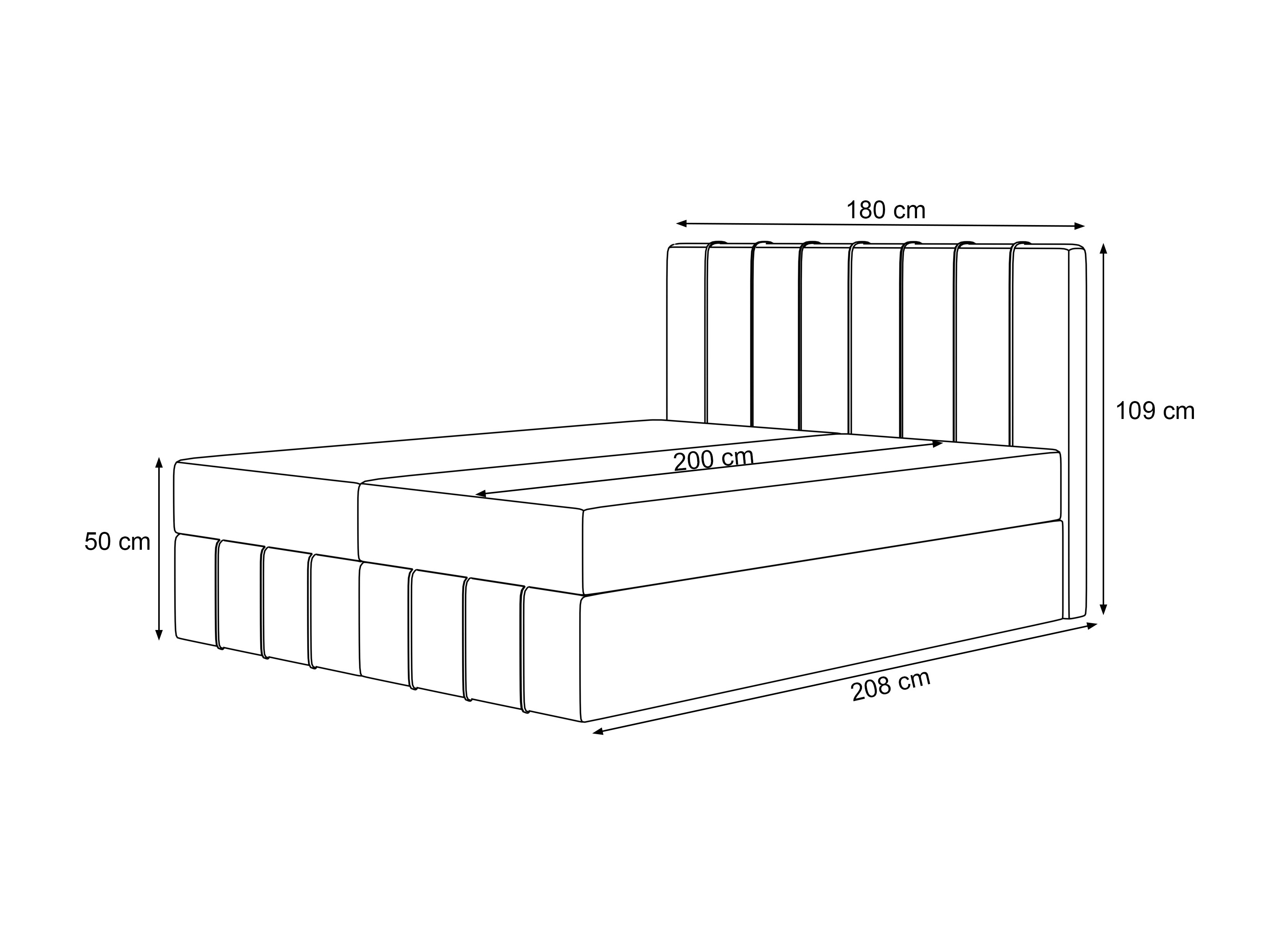 Lit boxspring Martinez 125 (Pianon 18)
