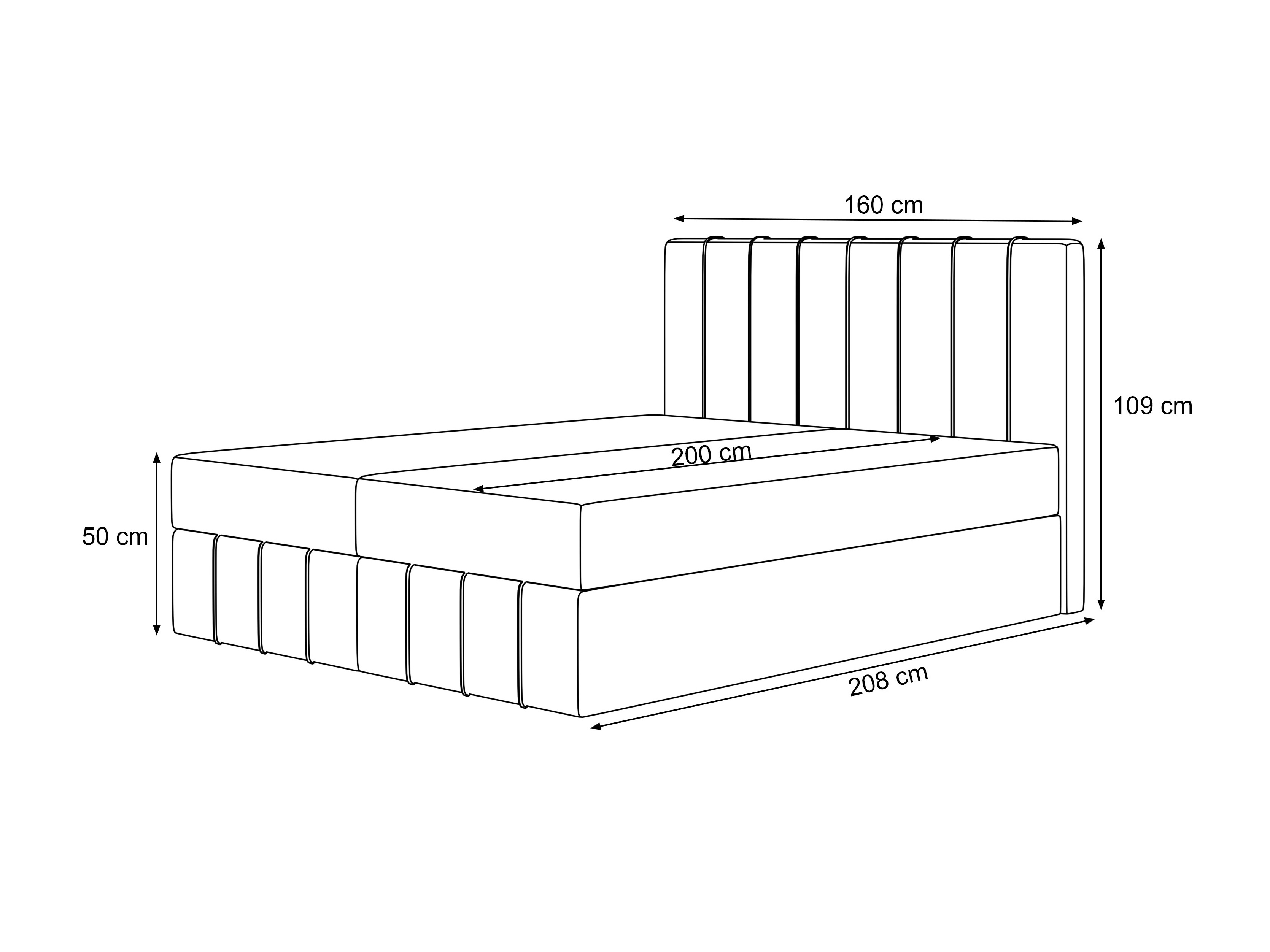 Lit boxspring Martinez 125 (Pianon 18)