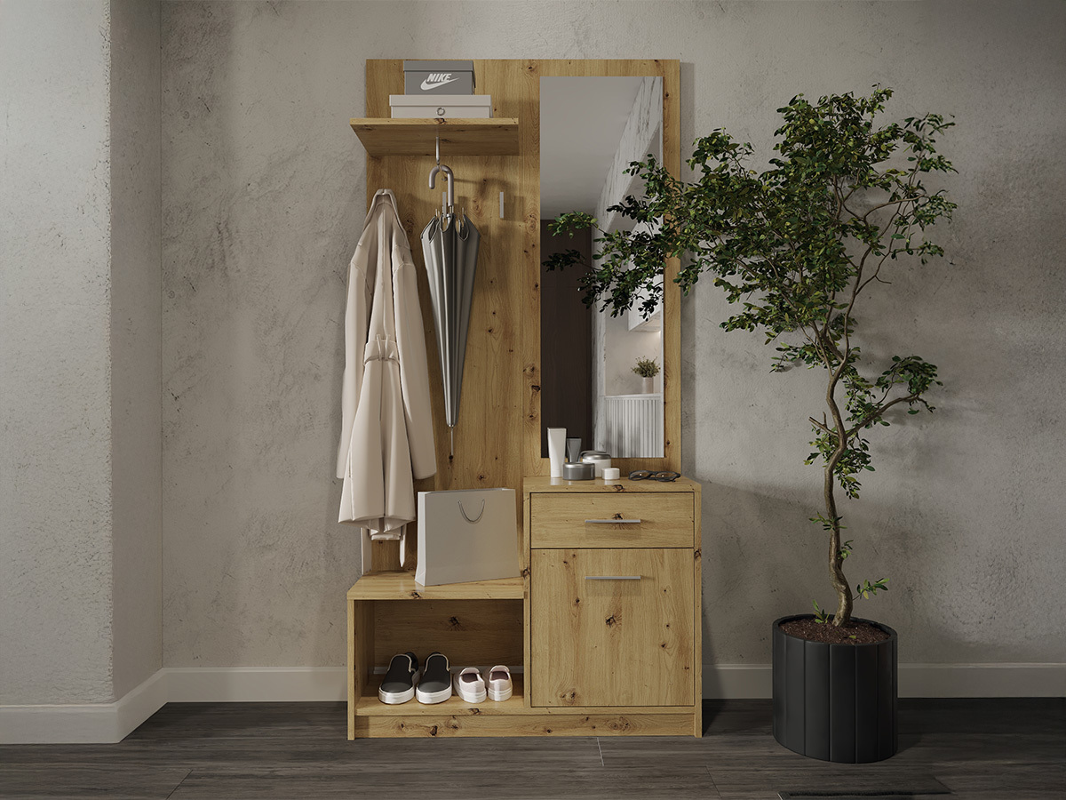 Meuble d'entrée Houston 2084 (Chêne Artisan)