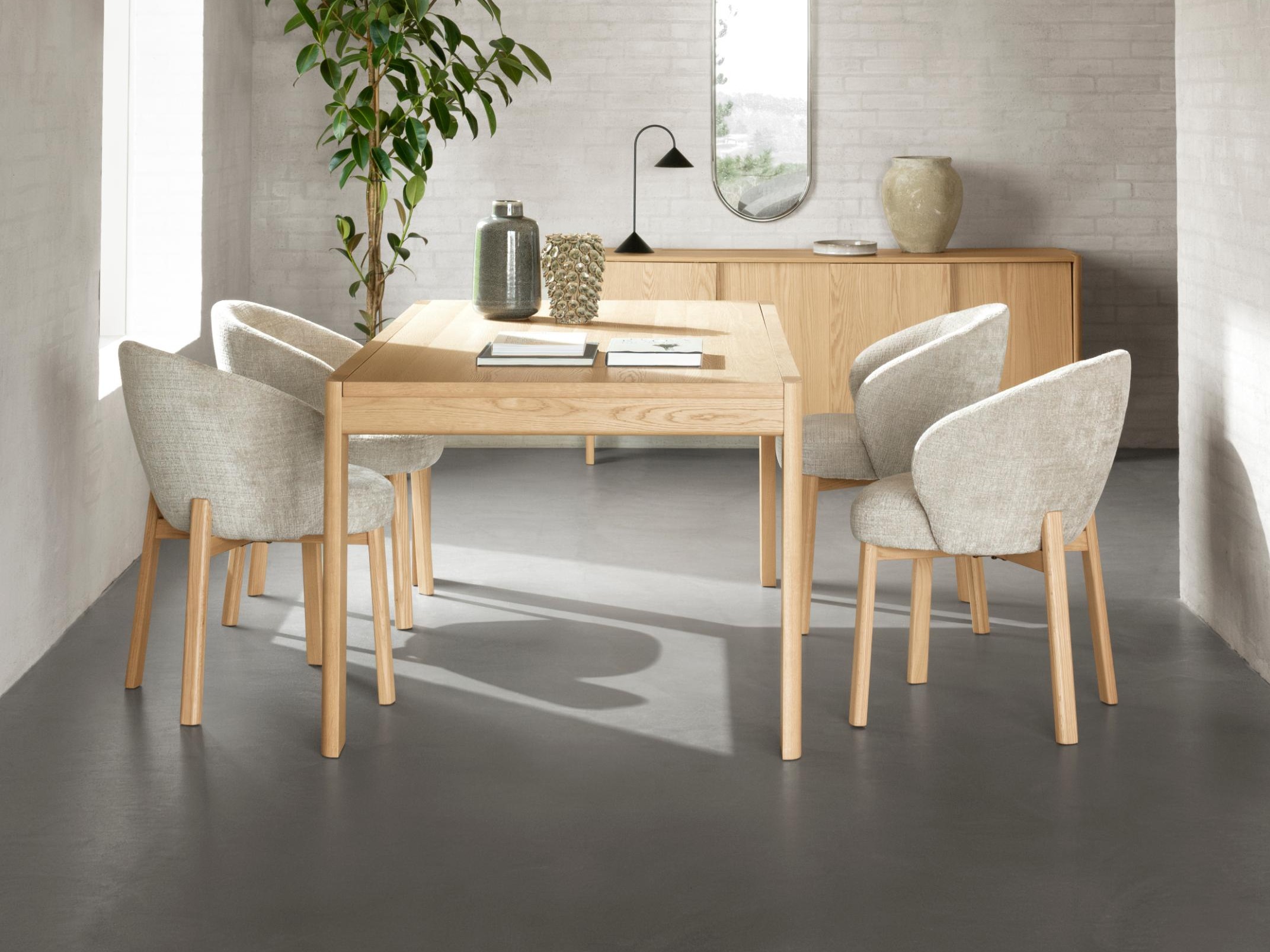 Chaise Norsica 1001 (Chêne + Beige)