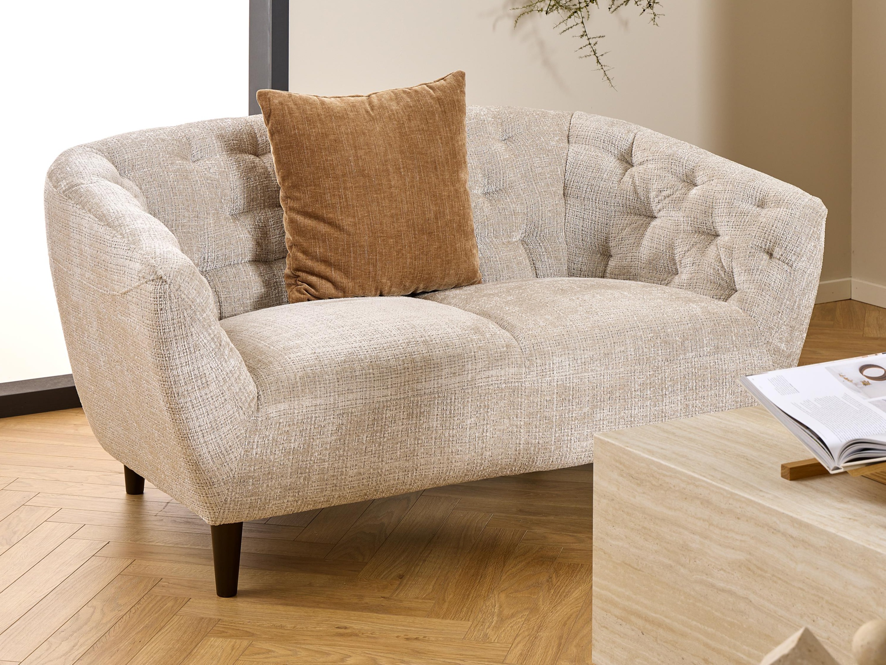 Canapé Chesterfield Norsica 260 (Beige)