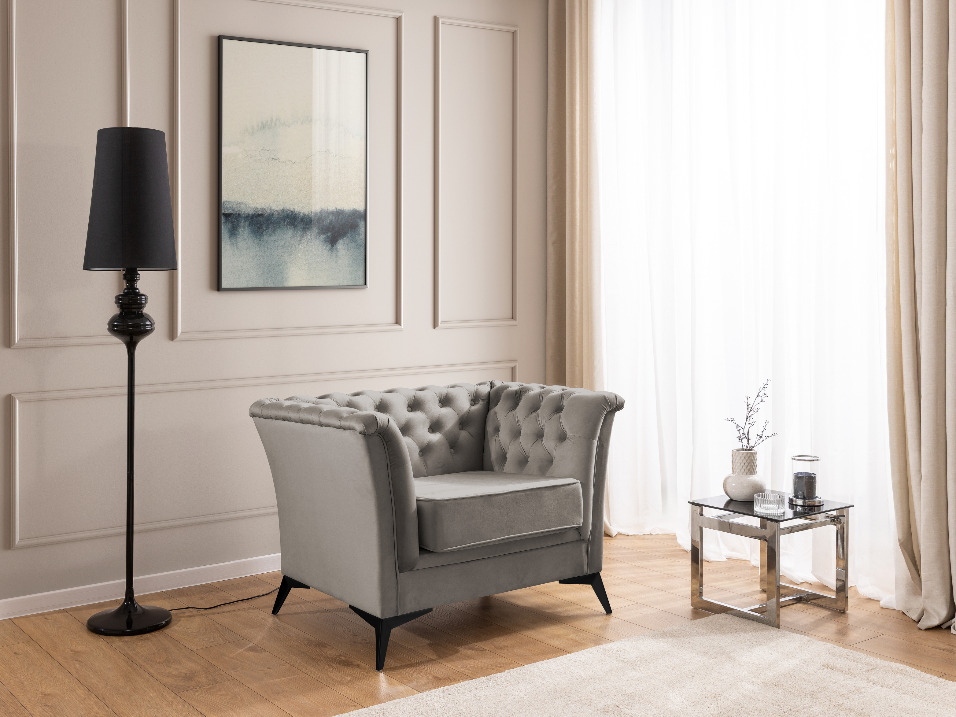 Fauteuil Chesterfield Rocklin 118 (Riviera 91)