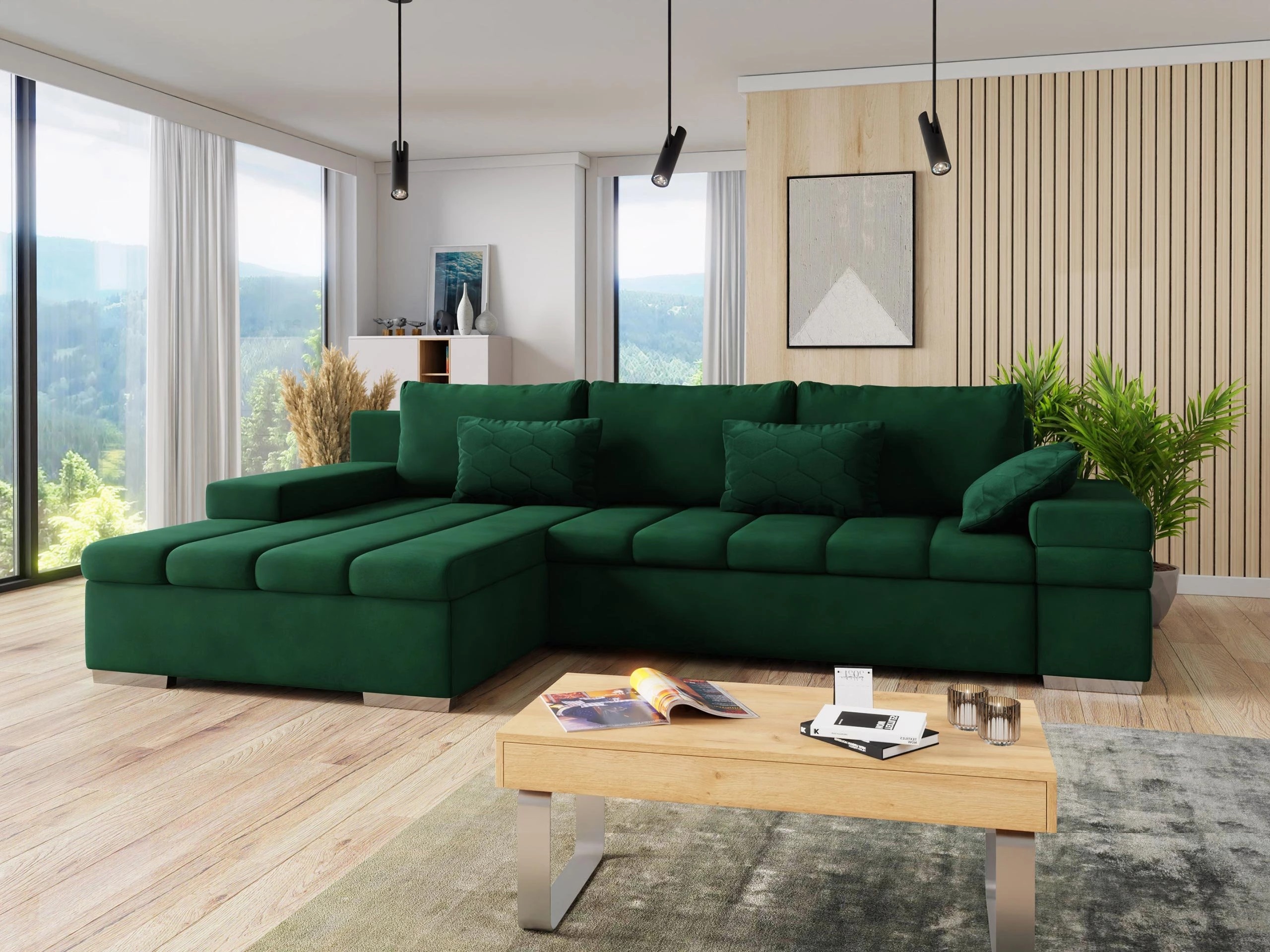 Canapé d'angle Comfivo Olivetum II (Uttario Velvet 2951 + Magic Velvet Pik 2225)