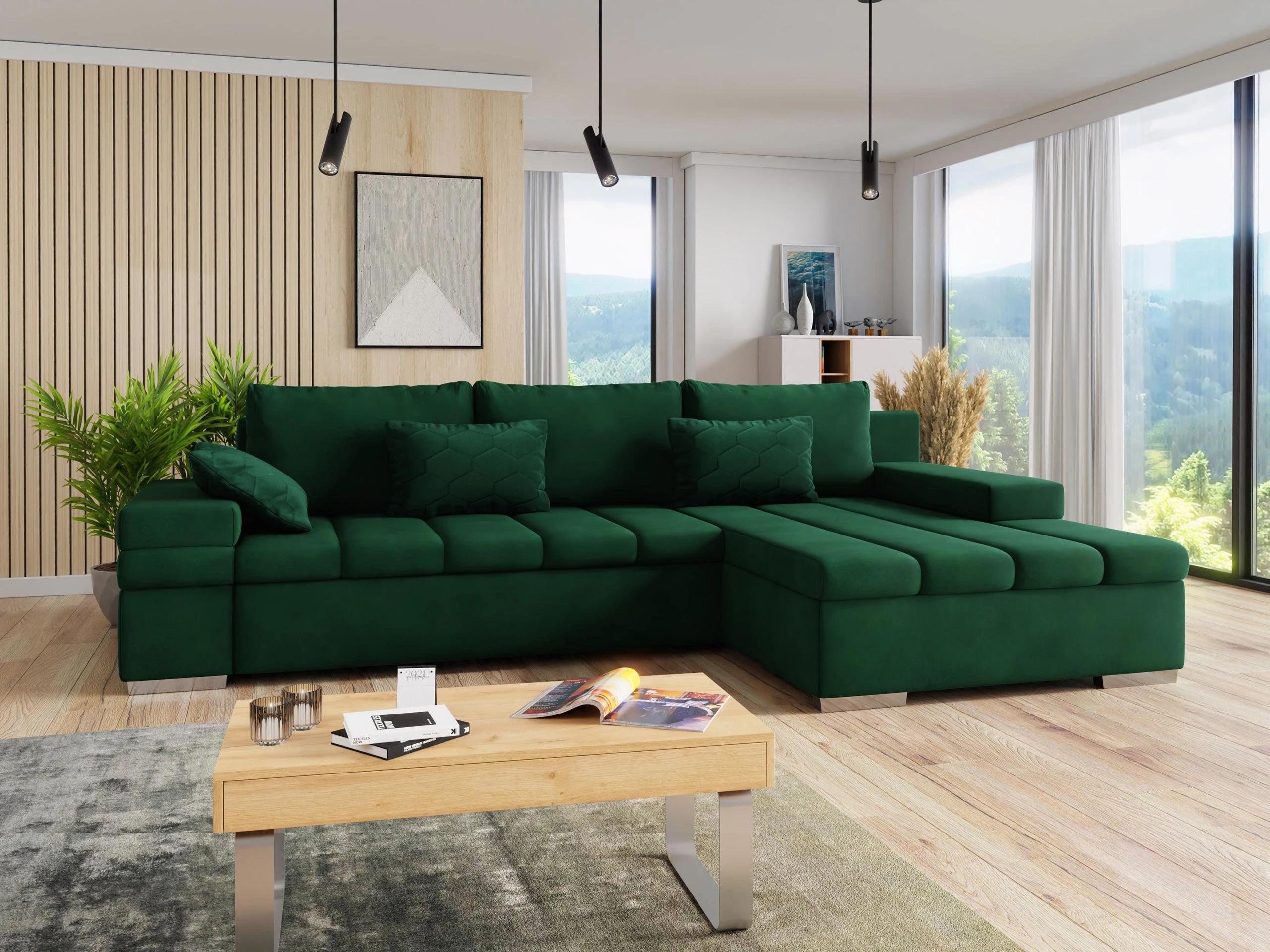 Canapé d'angle Comfivo Olivetum II (Uttario Velvet 2951 + Magic Velvet Pik 2225)