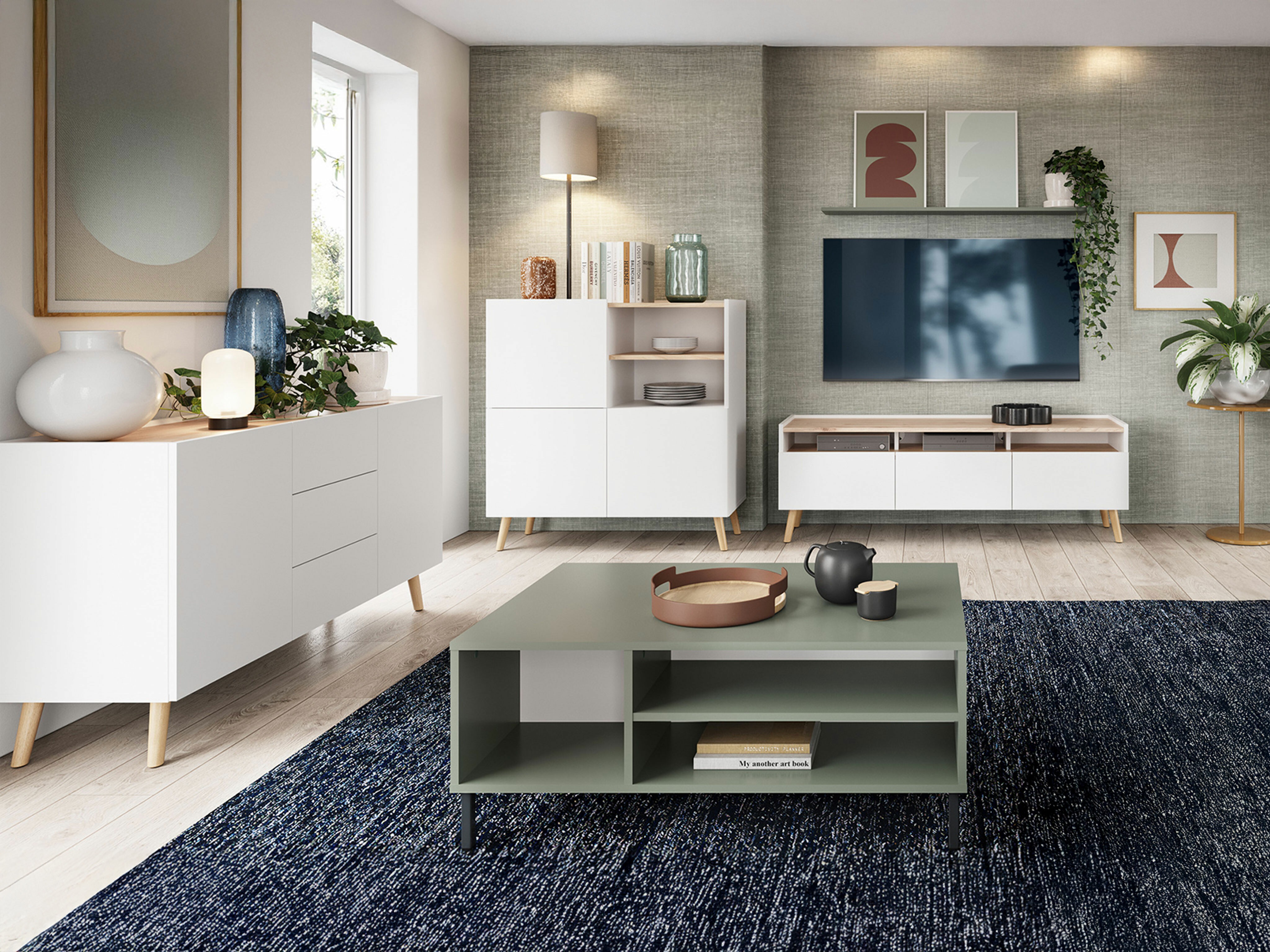 Meuble TV Monmelo 100 (Blanc)