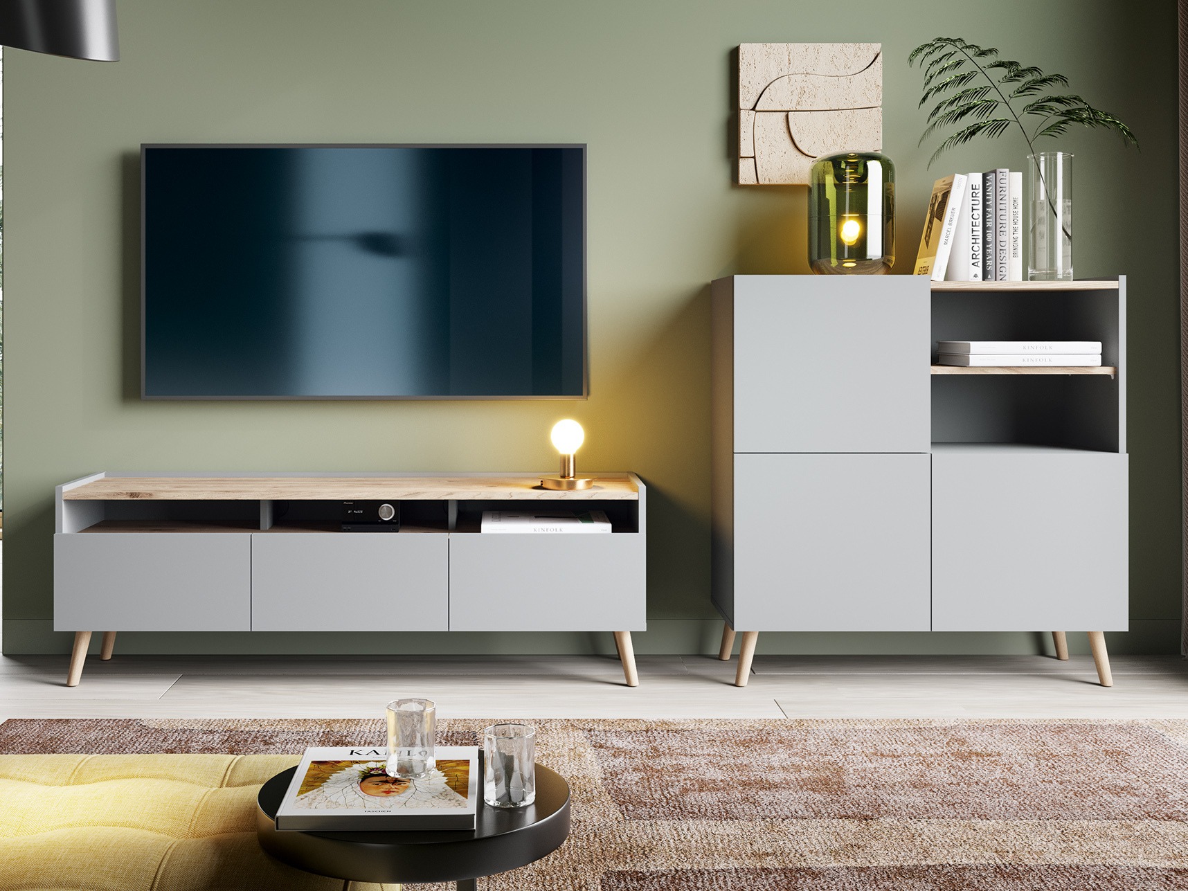 Meuble TV Monmelo 100 (Gris)
