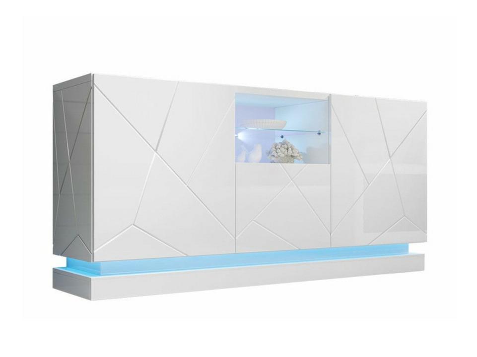 Buffet Linar (Blanc + Blanc brillant)