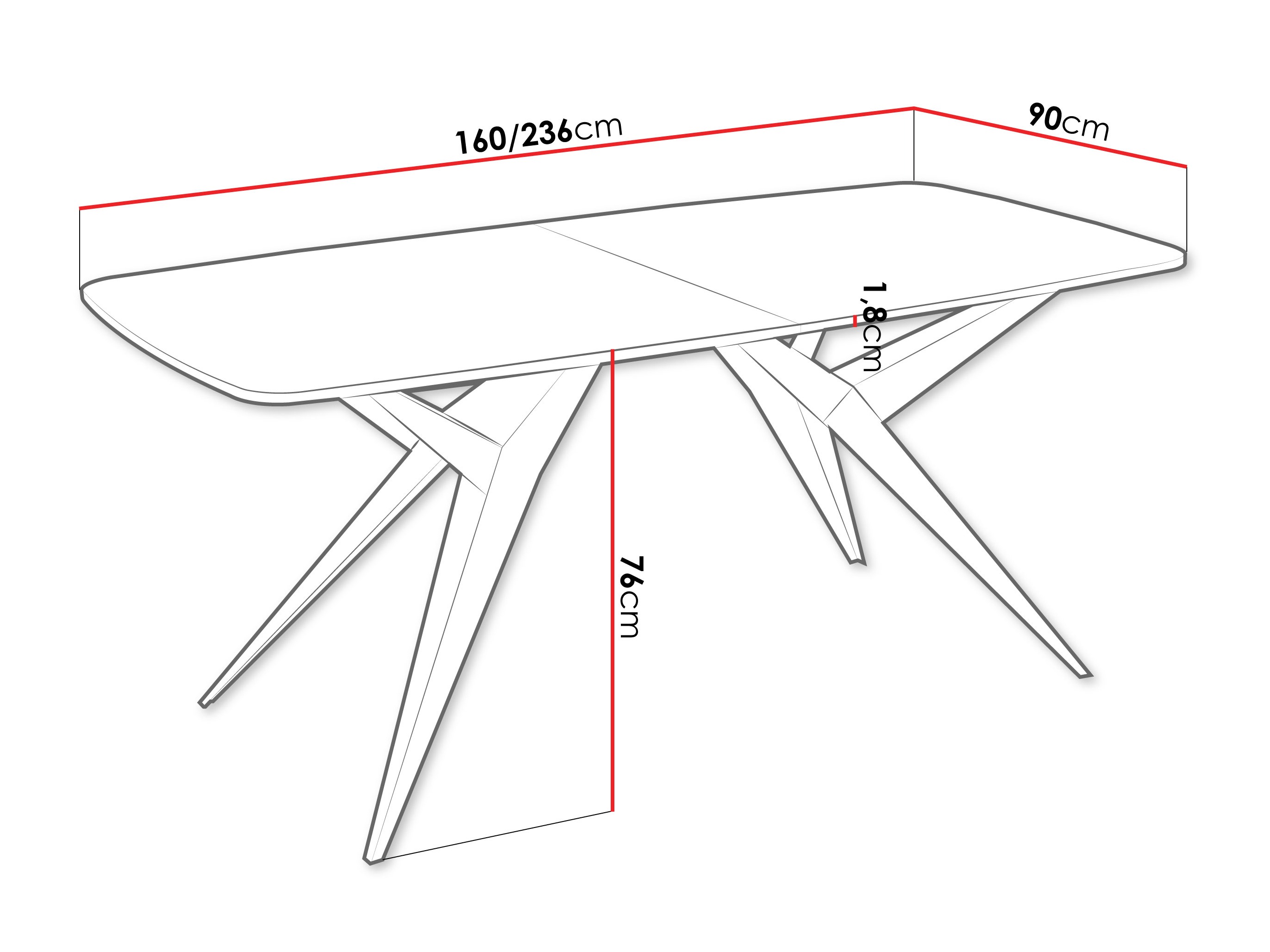 Table Oswego 152 (Marbre blanc)