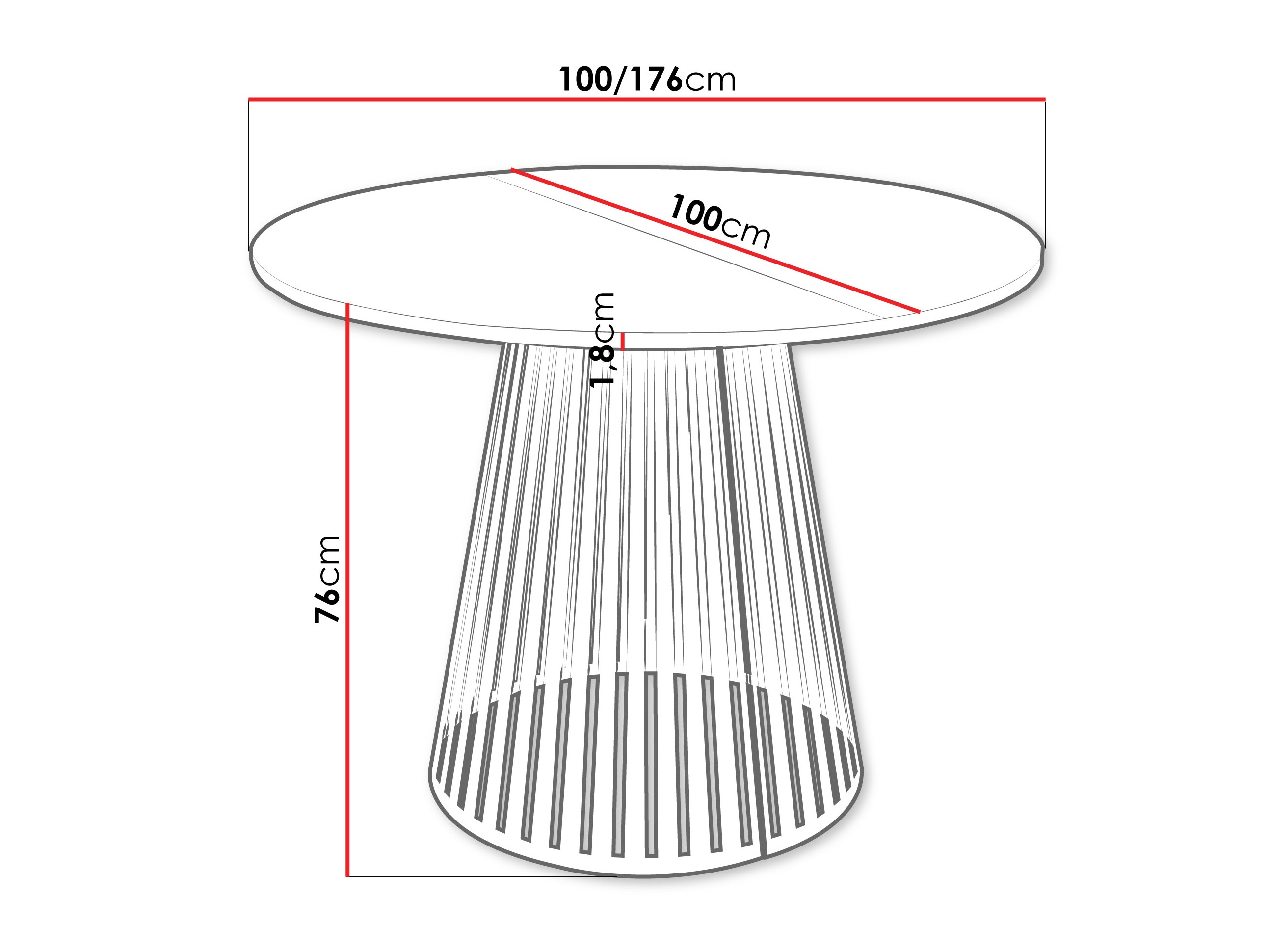 Table Prudentia (Marbre blanc + Noir)