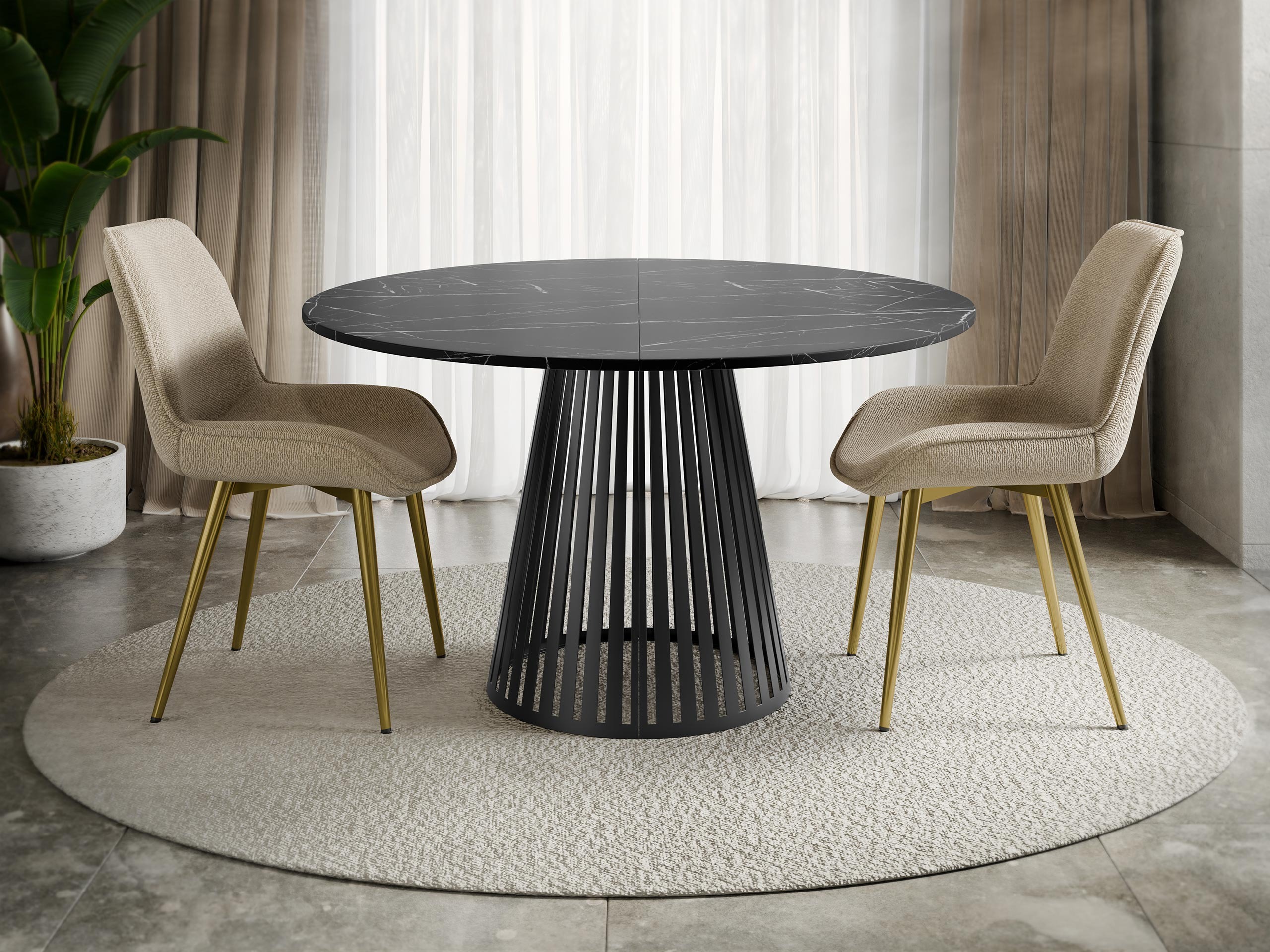 Table Prudentia II (Marbre noir)
