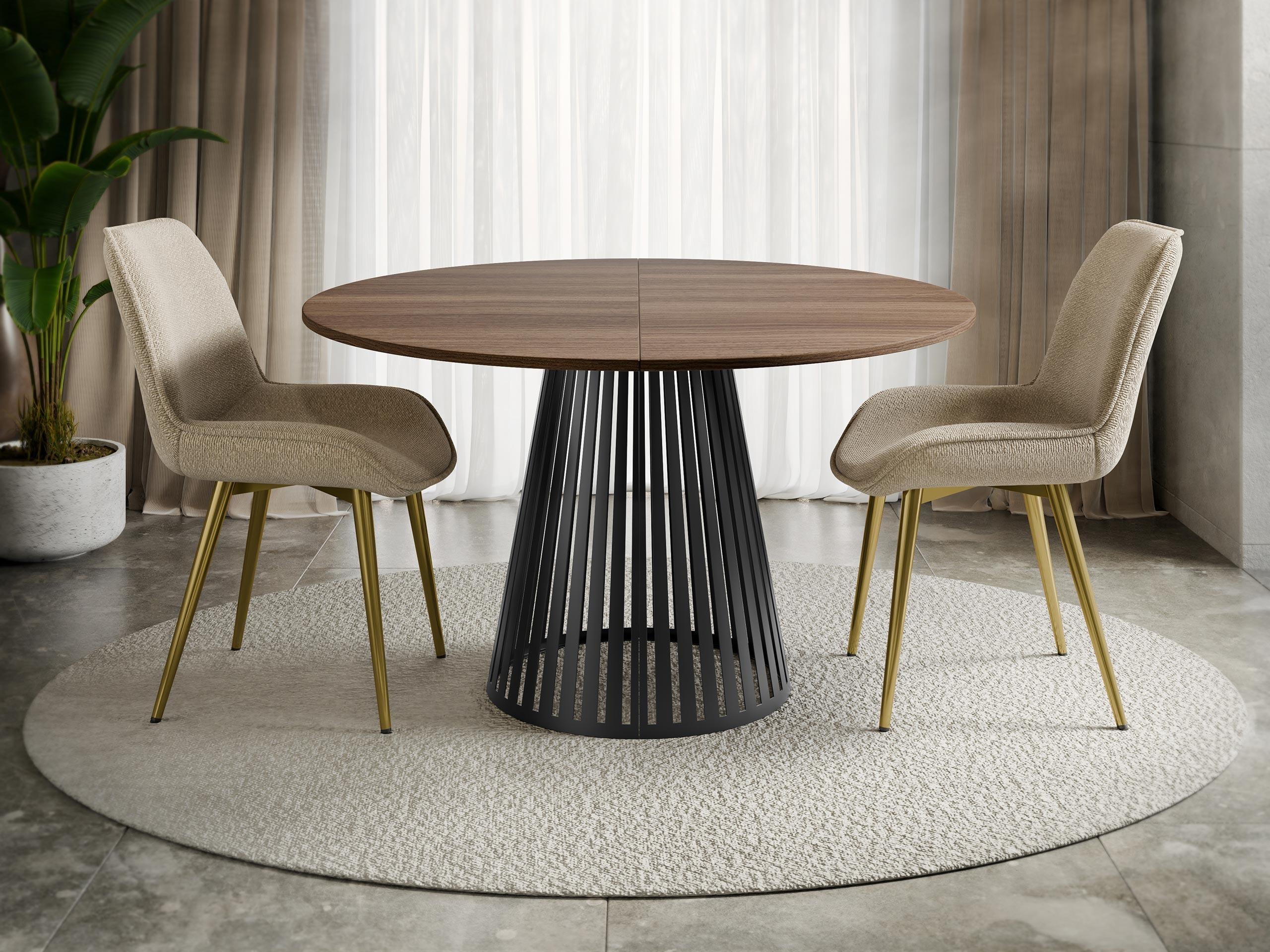 Table Prudentia II (Noyer + Noir)