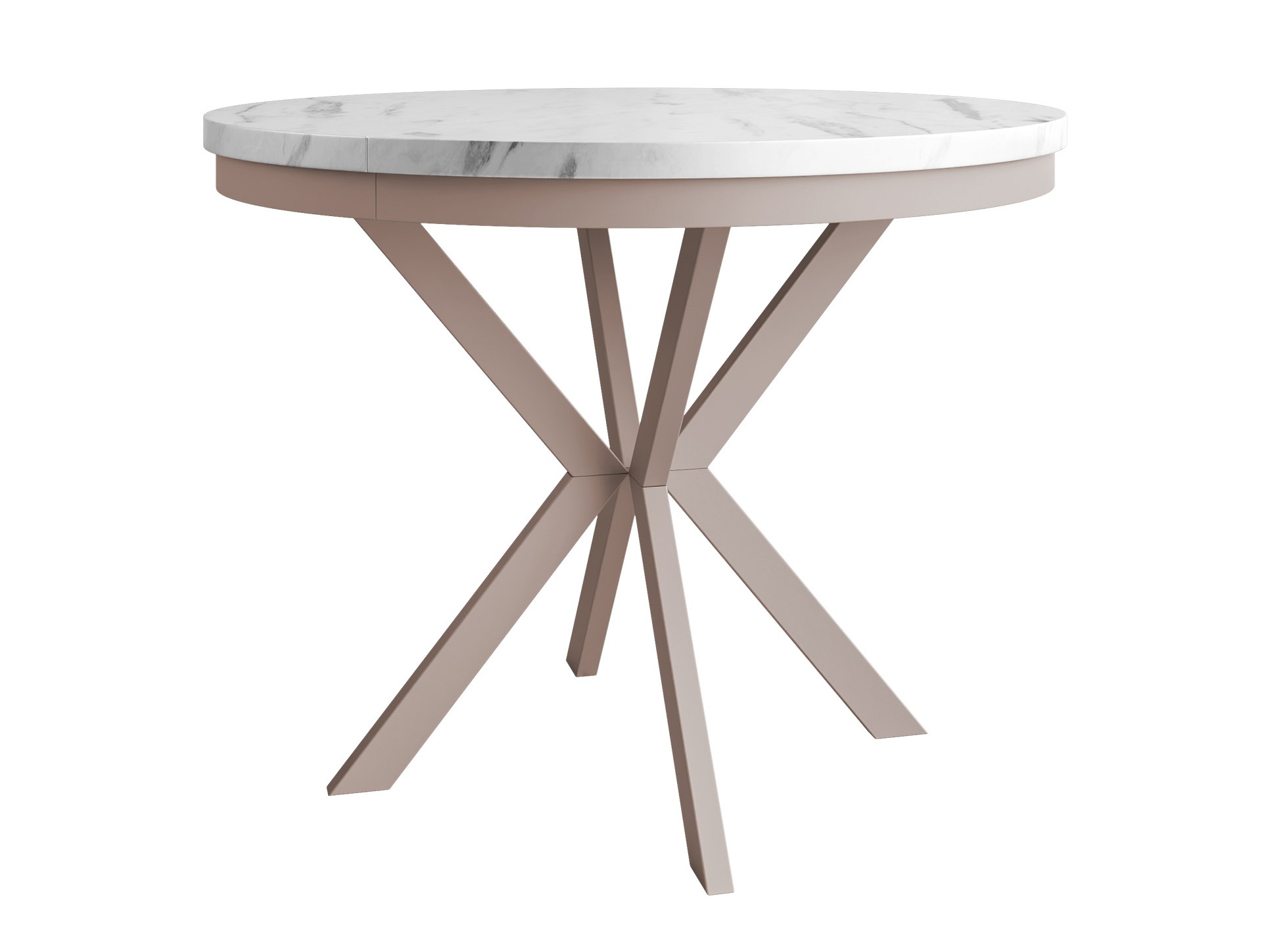 Table Oswego 156 (Marbre blanc + Cachemire)