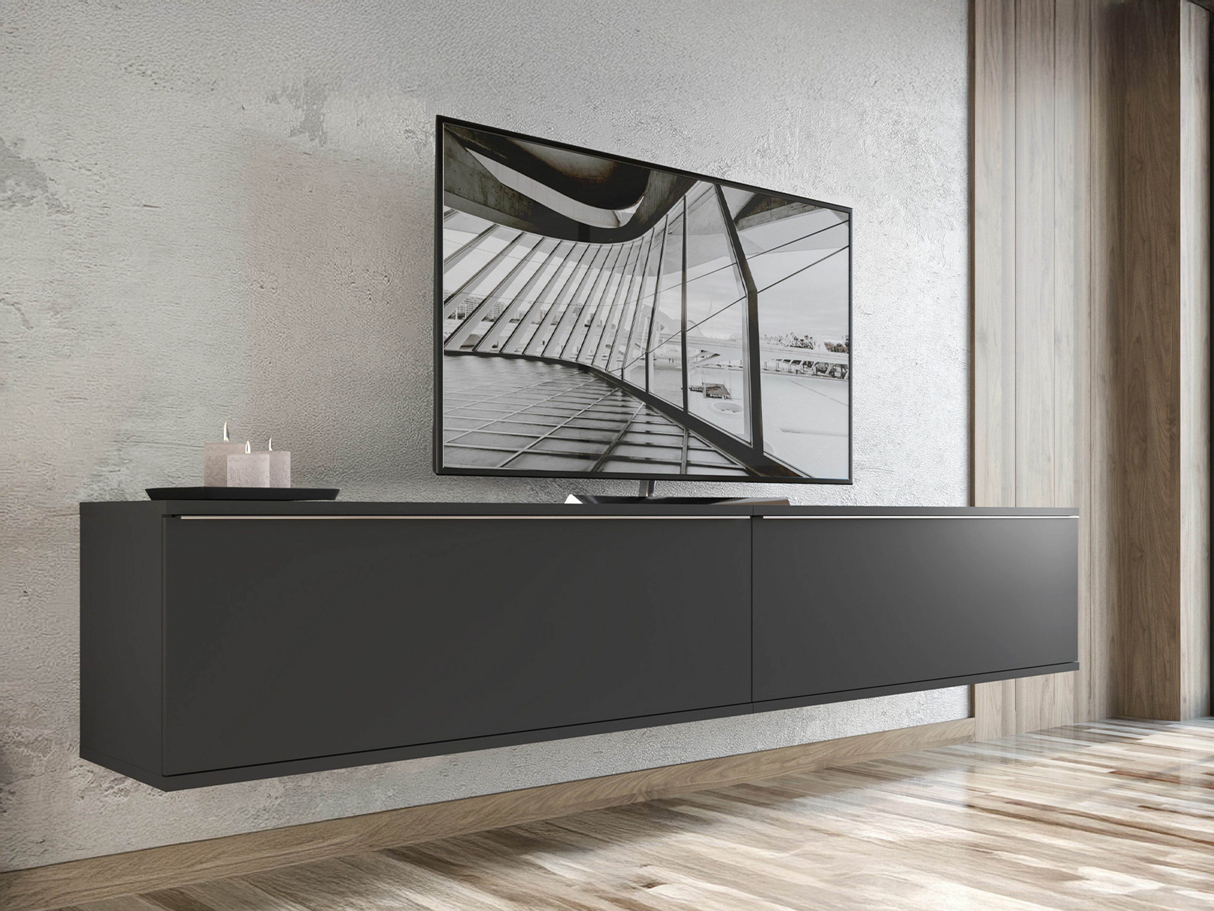 Meuble TV Camsala 100 (Noir)