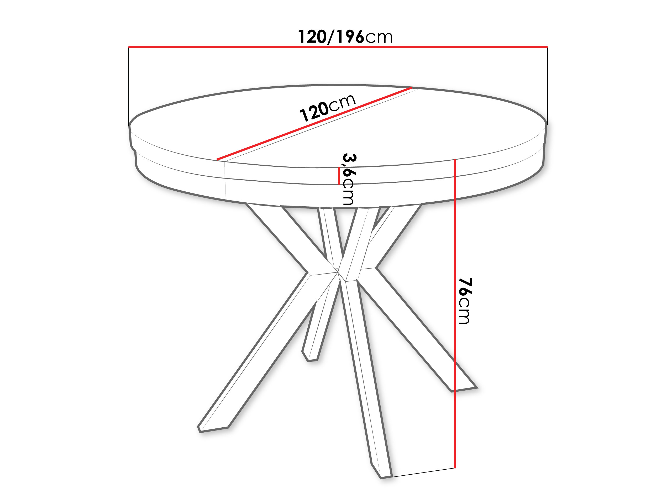 Table Oswego 157 (Gris)