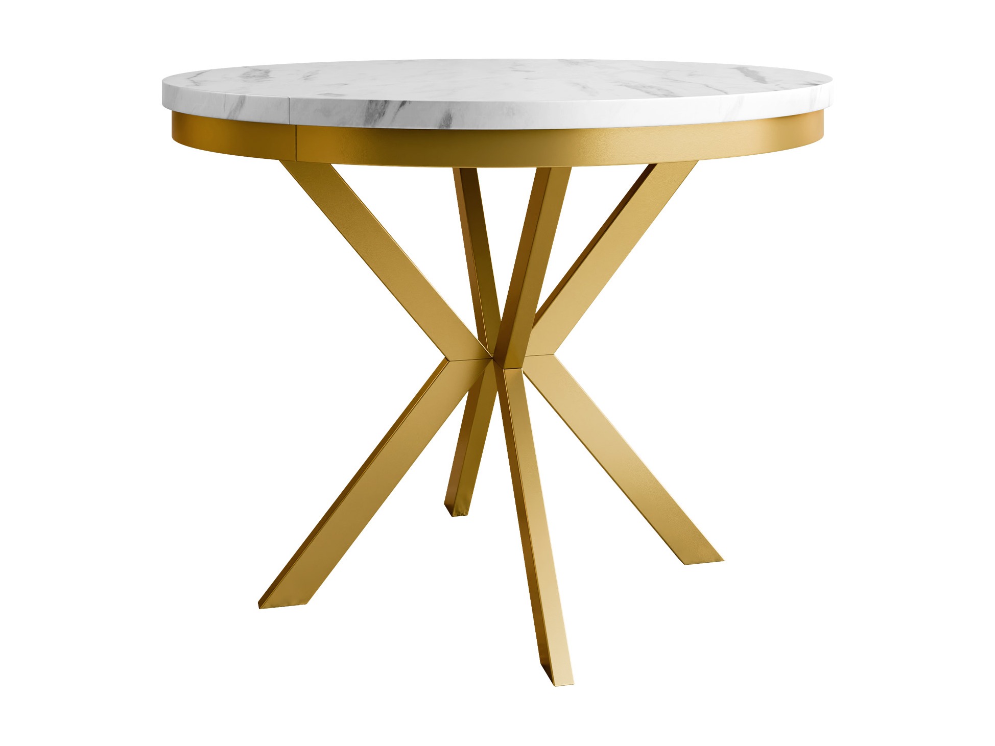 Table Oswego 157 (Marbre blanc + Doré)