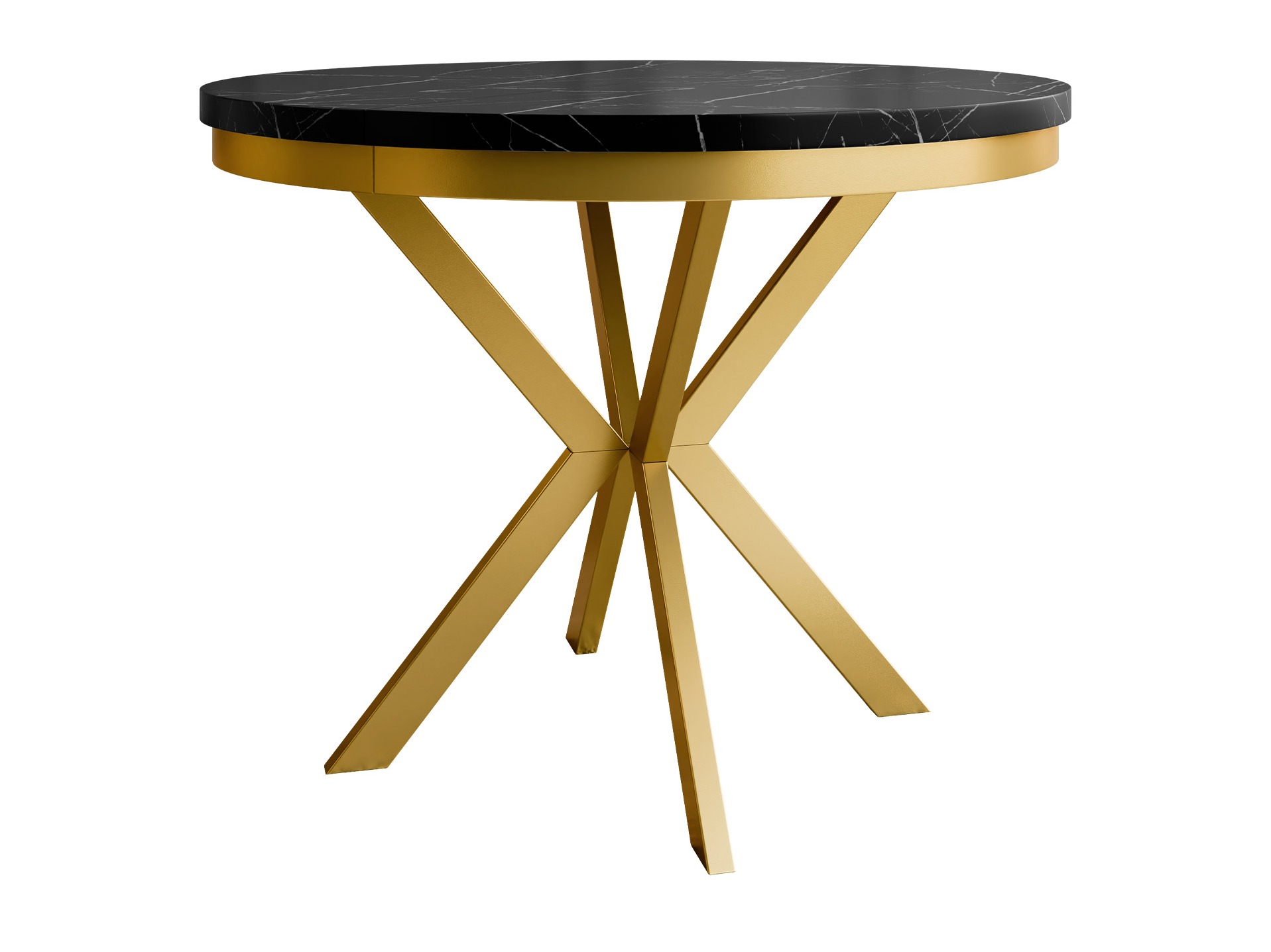 Table Oswego 157 (Marbre noir + Doré)