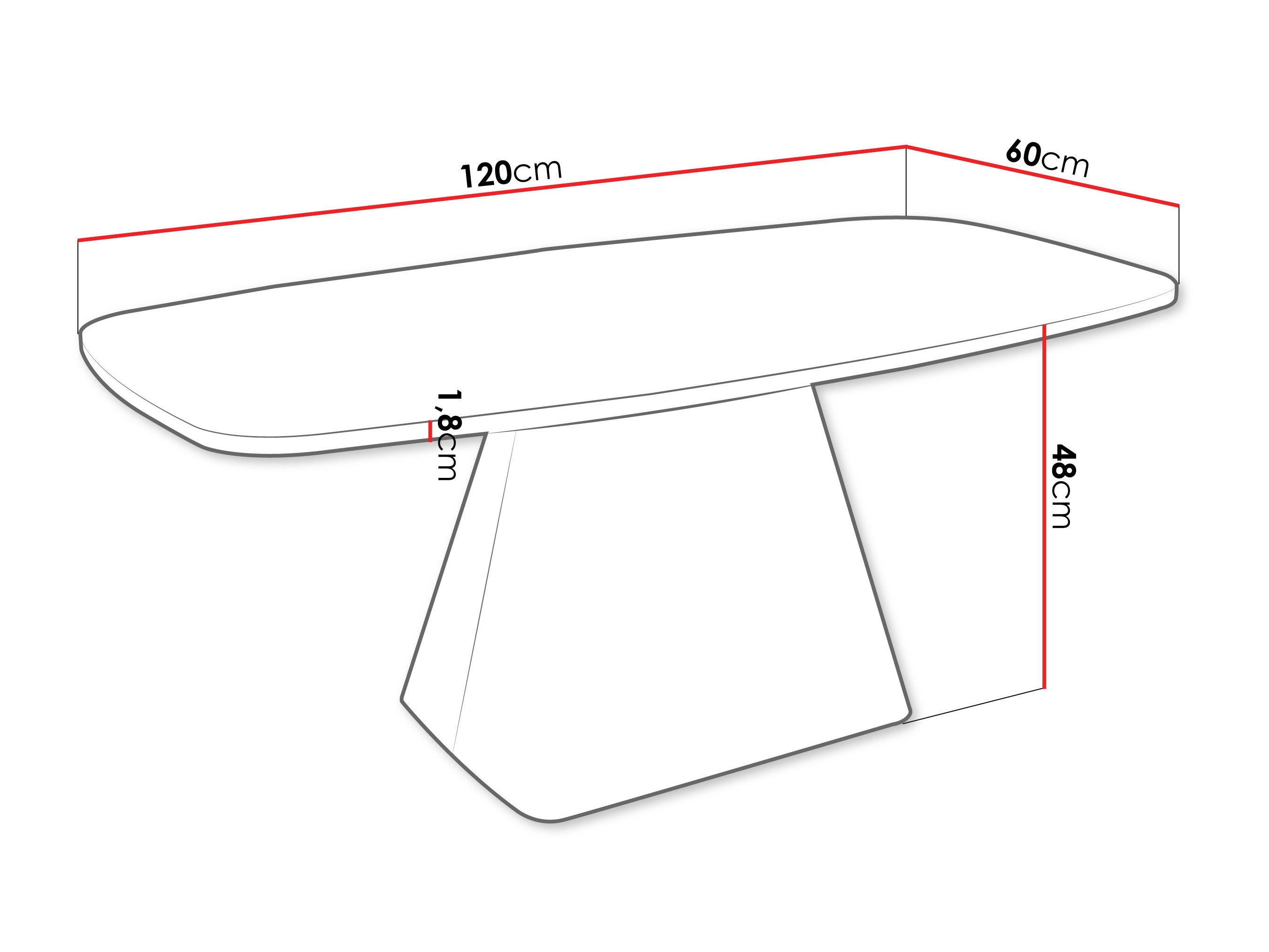 Table basse Oswego 158 (Blanc + Cachemire)