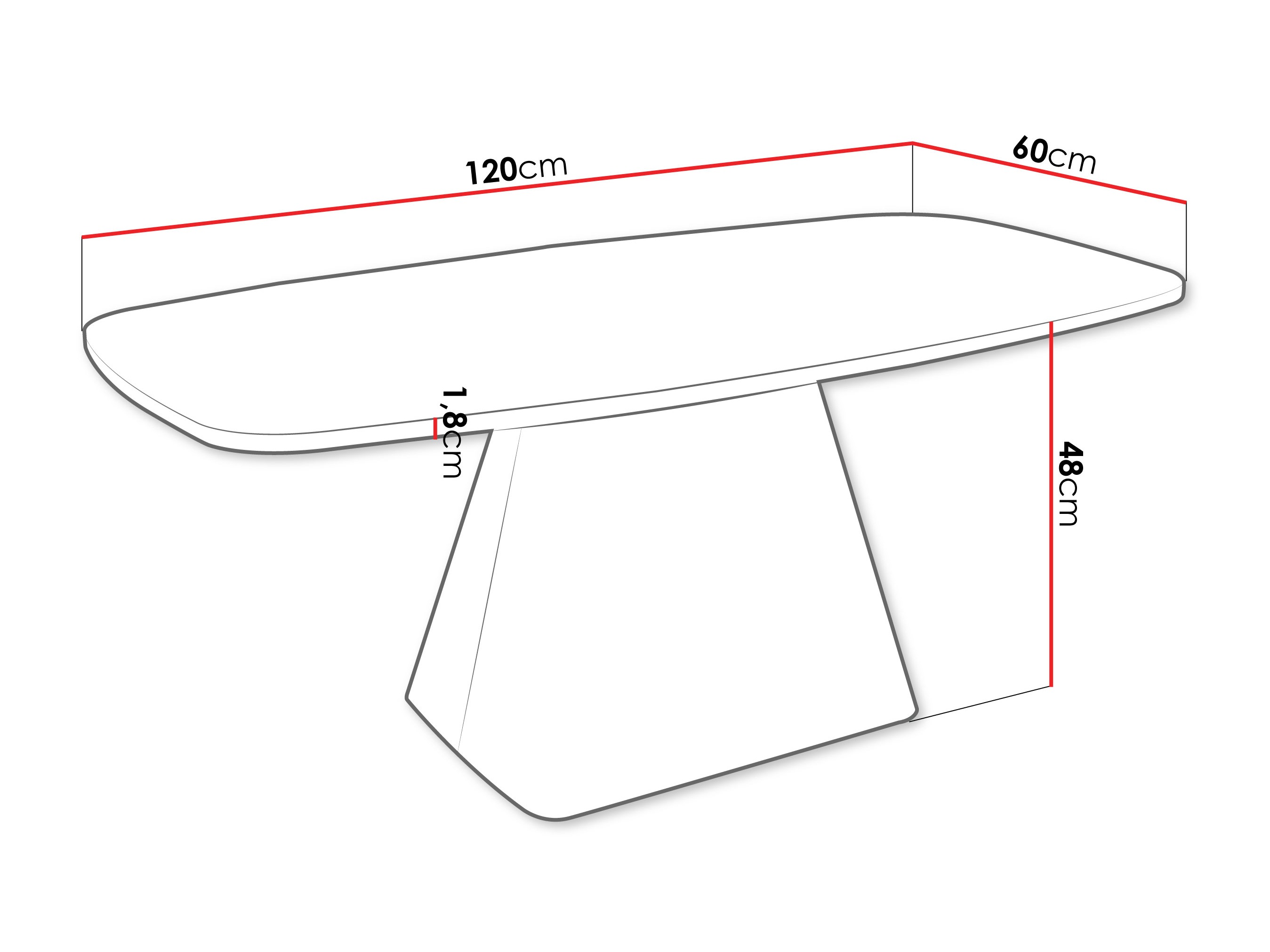 Table basse Oswego 158 (Cachemire + Noir)