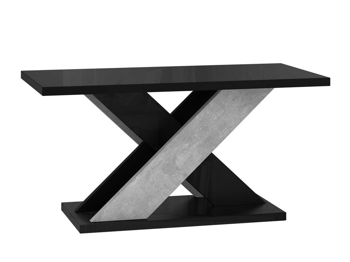 Table Goodyear 117 (Noir brillant + Béton)