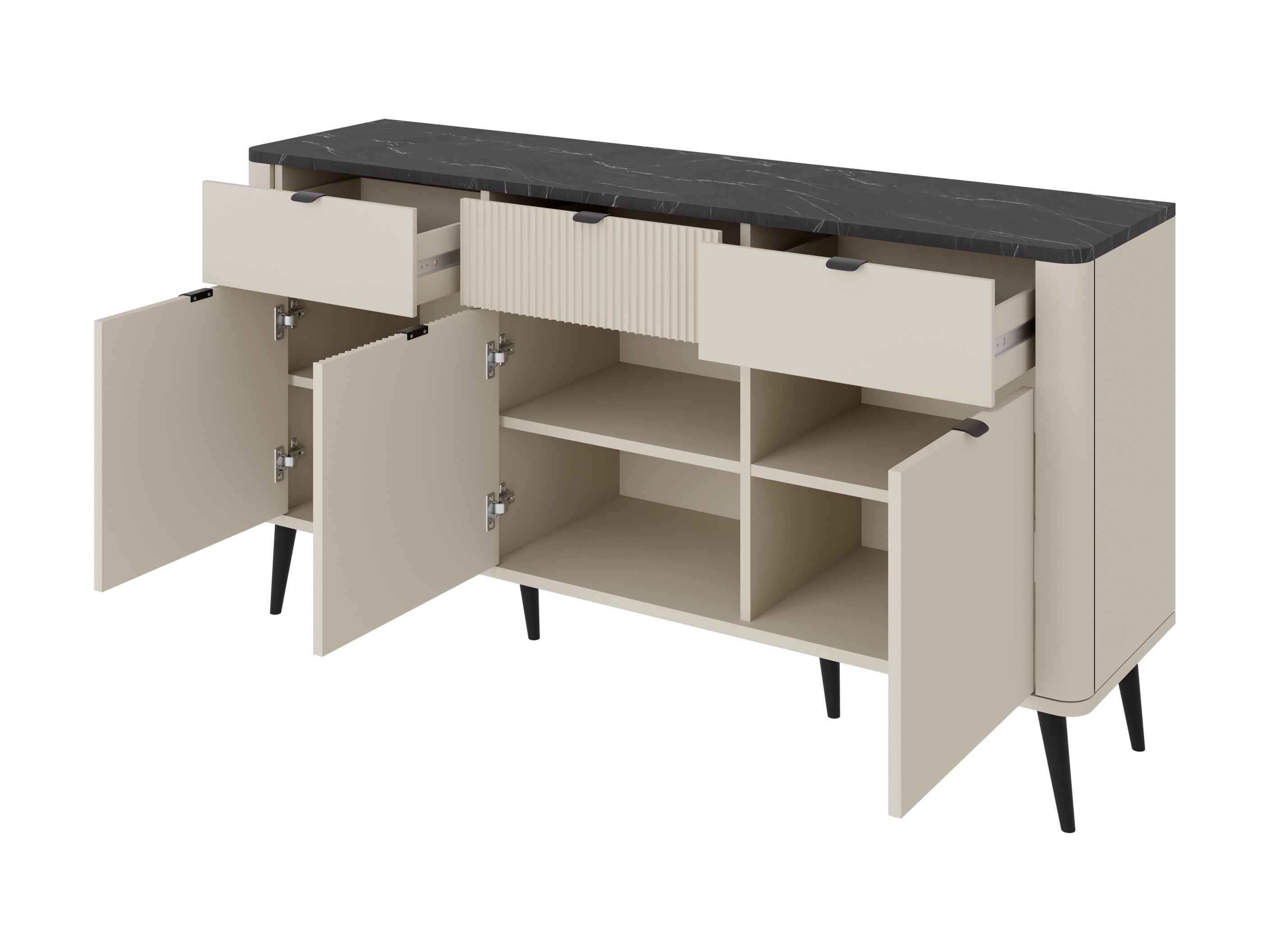 Commode Lufela 109 (Cachemire + Marbre gris)