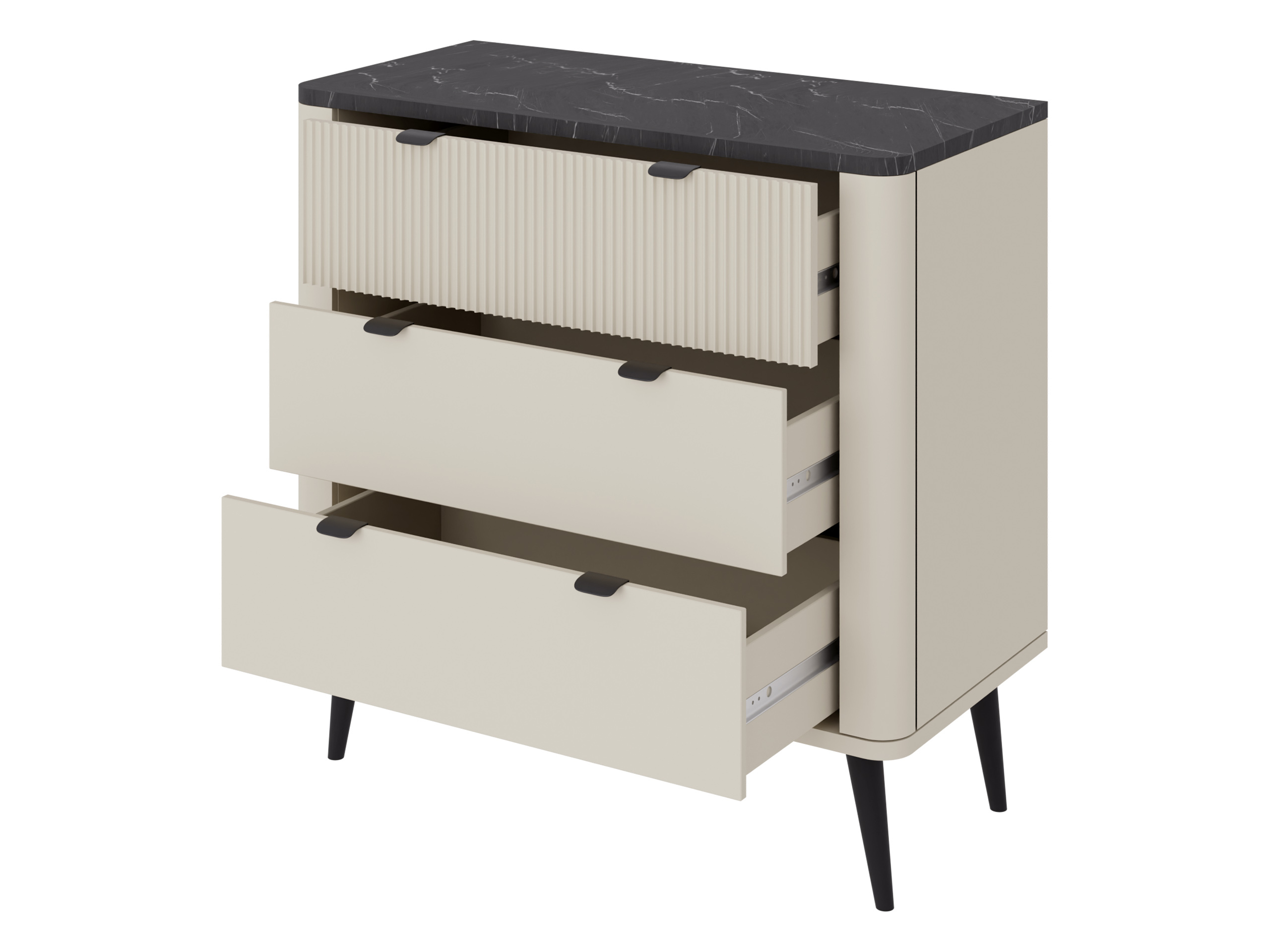Commode Lufela 110 (Cachemire + Marbre gris)