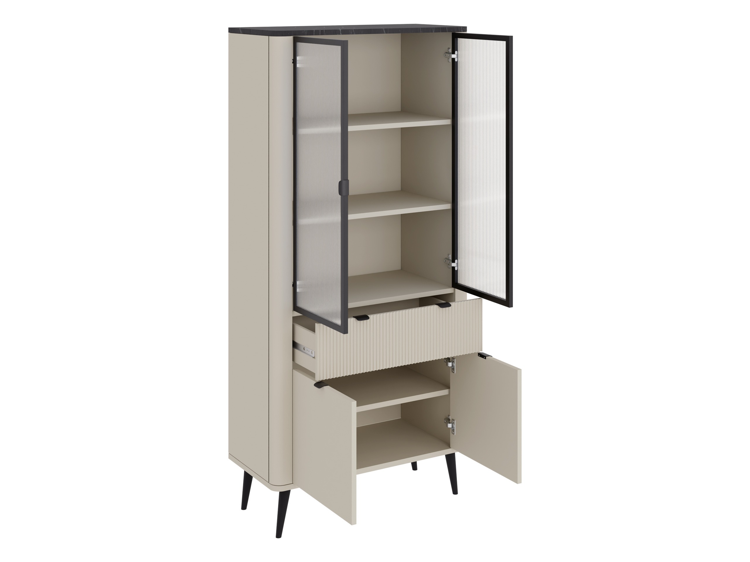 Ensemble de salon Lufela 120 (Cachemire + Marbre gris)