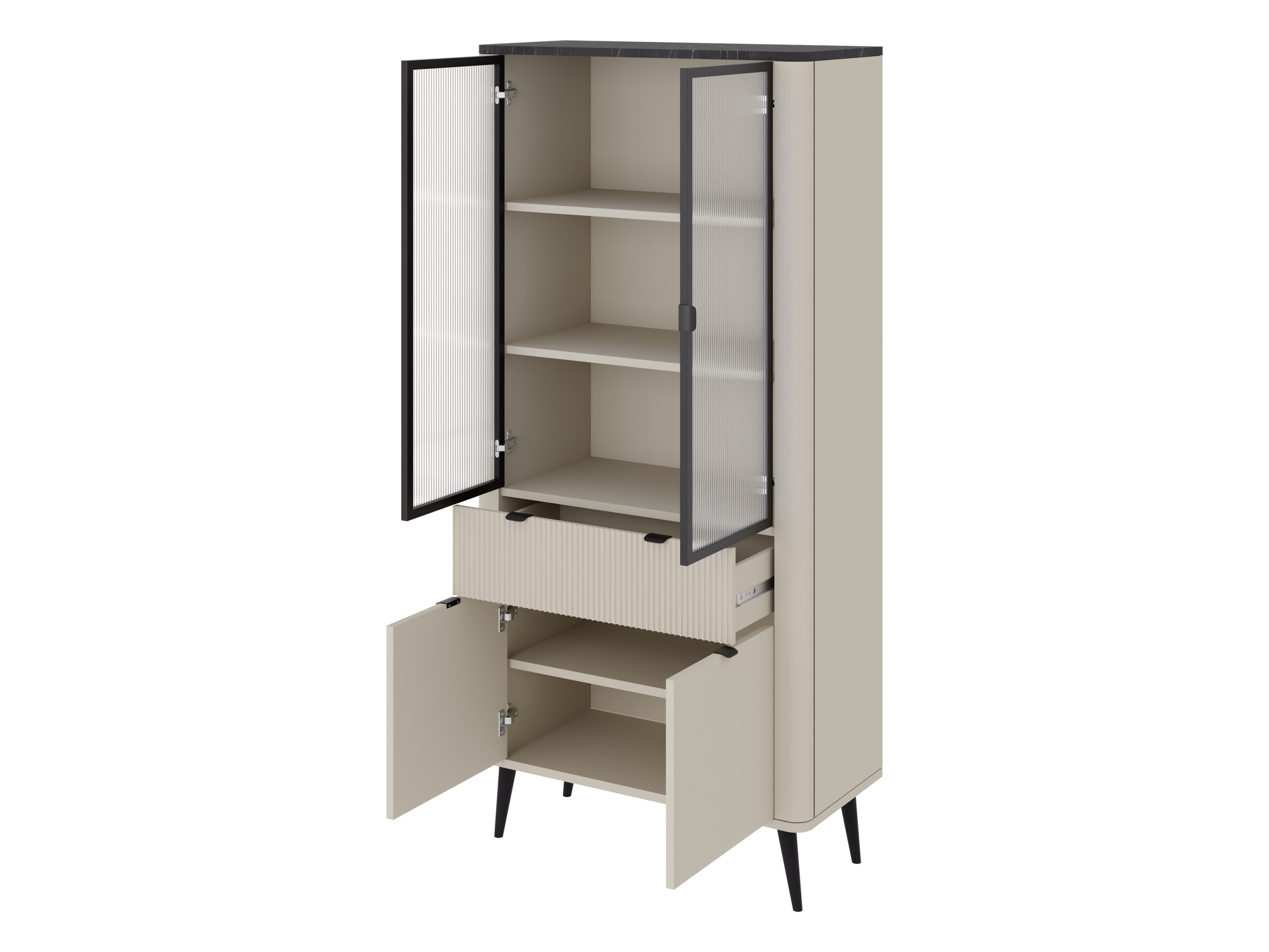 Ensemble de salon Lufela 121 (Cachemire + Noyer)