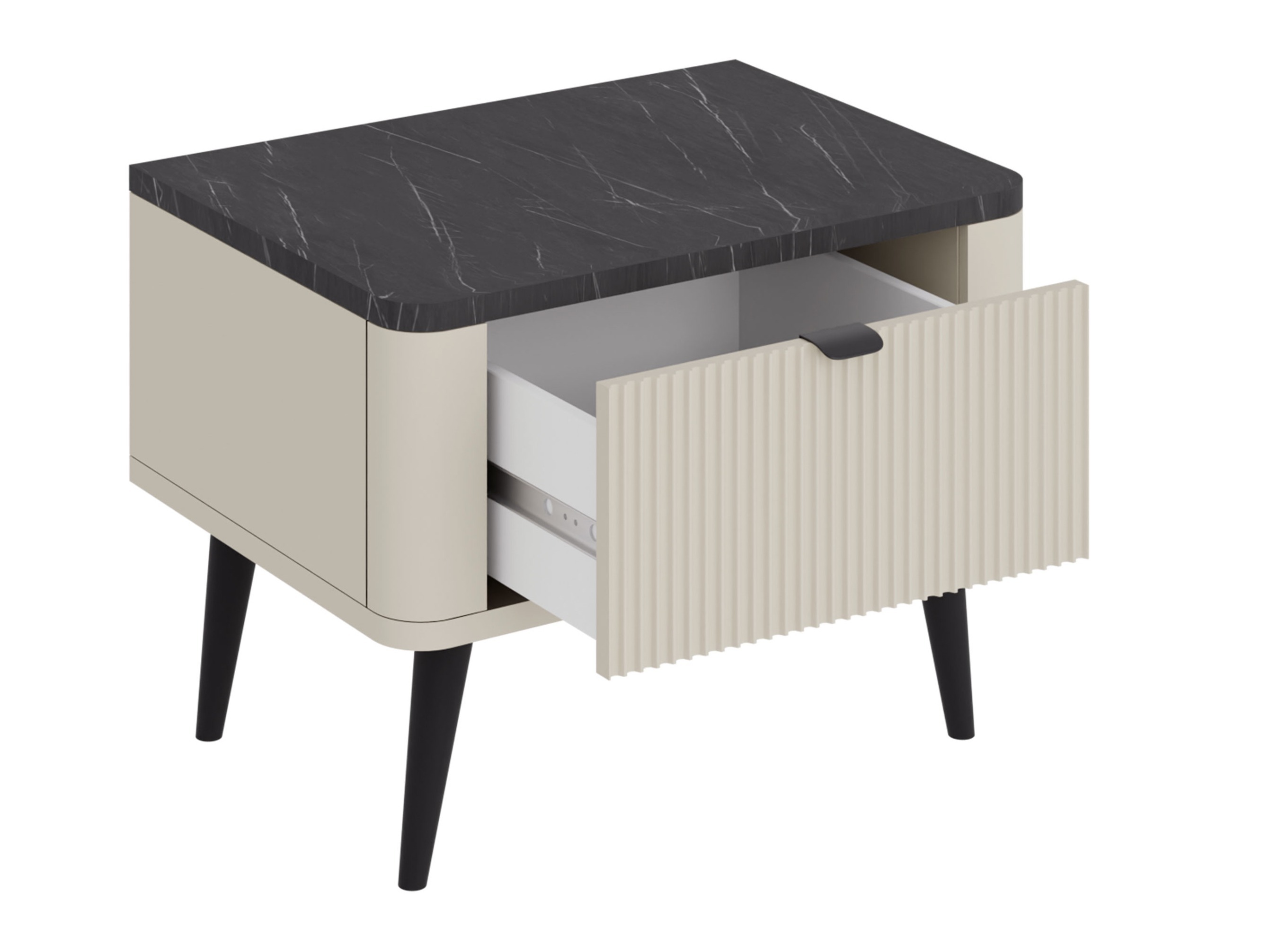 Table de chevet Lufela 116 (Cachemire + Noyer)