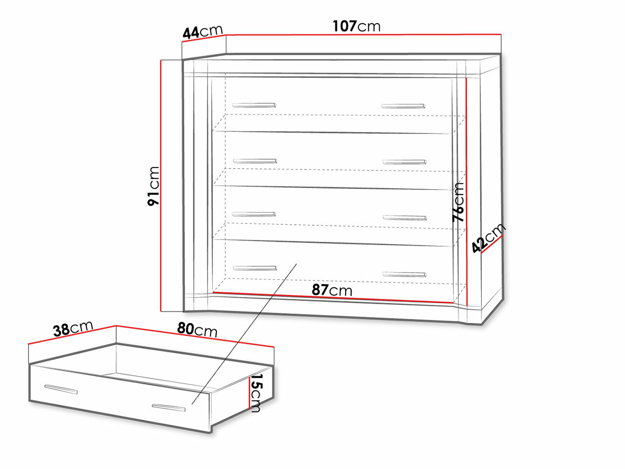 Commode Lorelie 101 (Sonoma chêne)