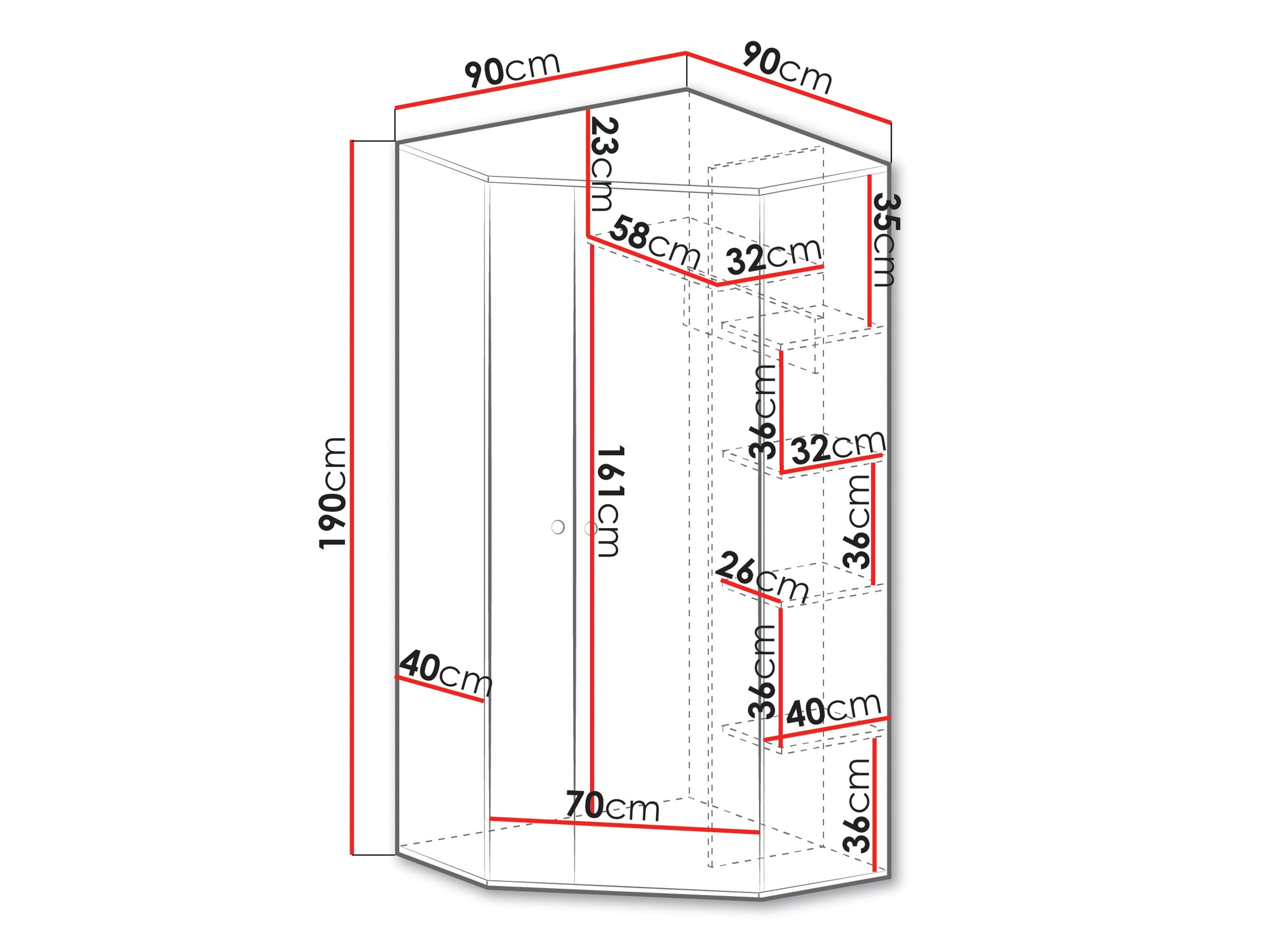 Armoire d'angle Tesmonu 101