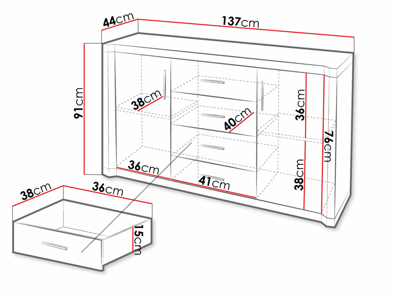Commode Lorelie 104 (Truffe chêne)