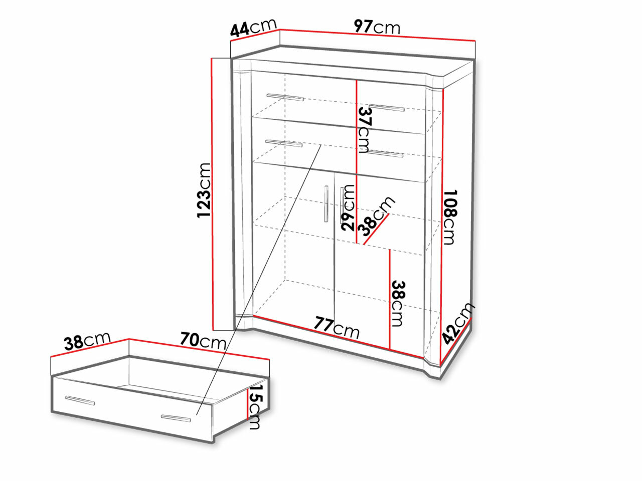 Commode Lorelie 105 (Truffe chêne)