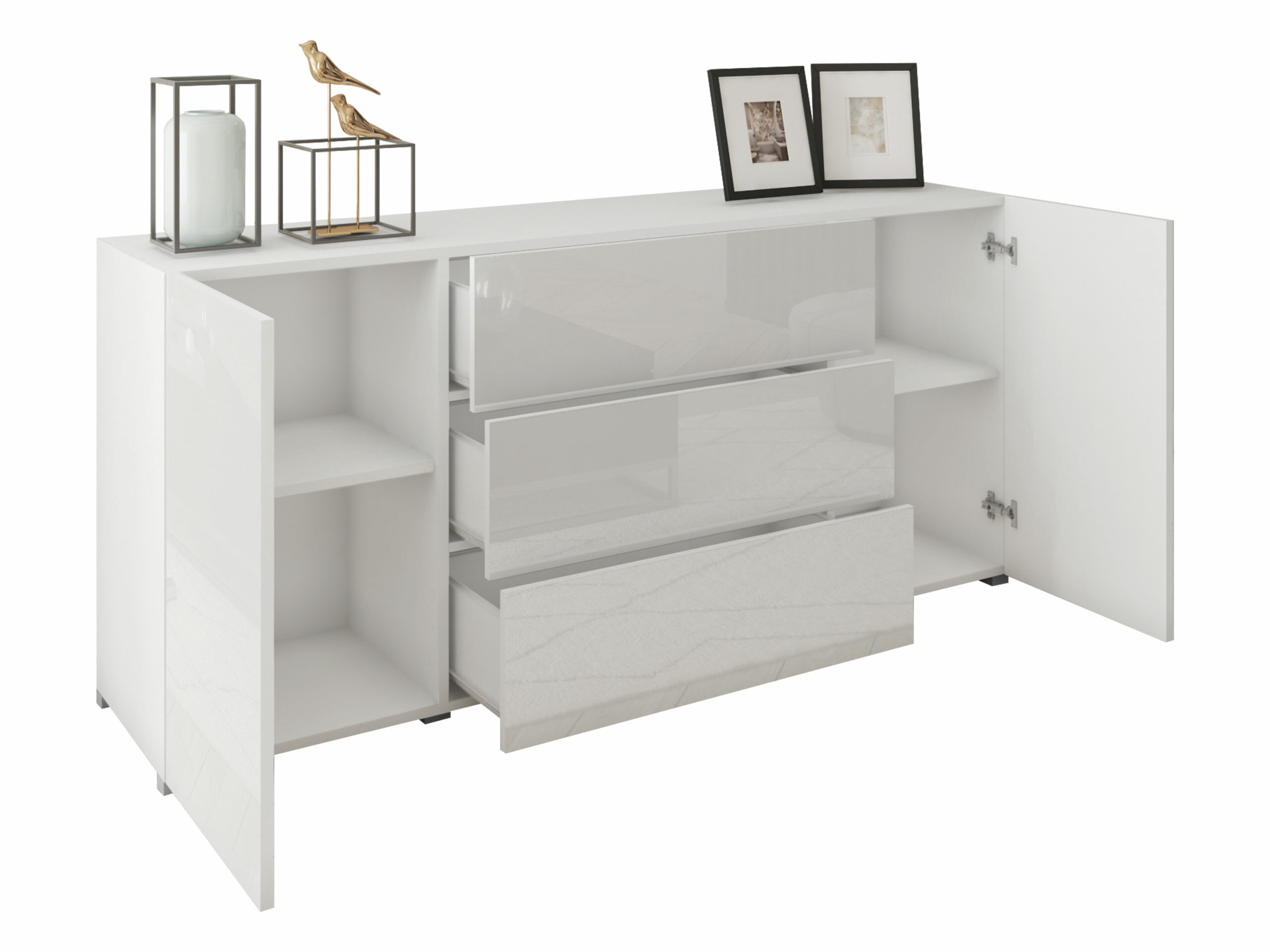 Commode Sarasota 191 (Blanc + Chêne wotan)