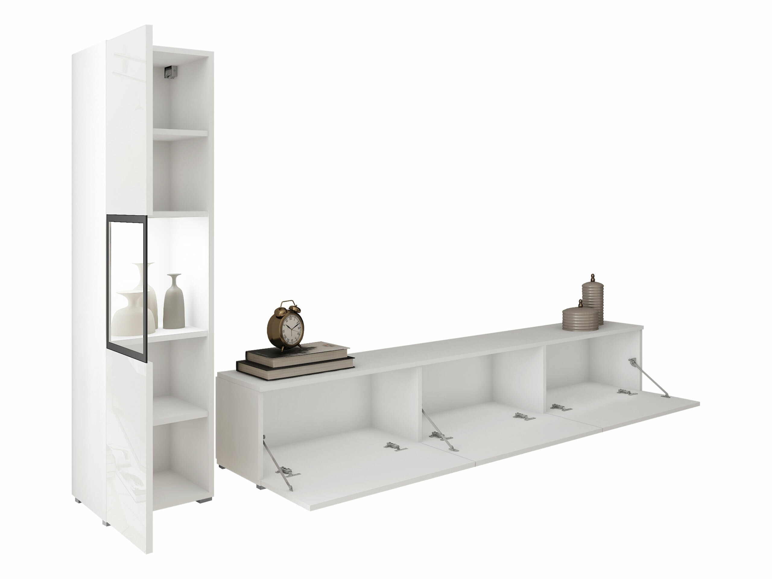 Ensemble de salon Sarasota 192 (Blanc + Blanc brillant)