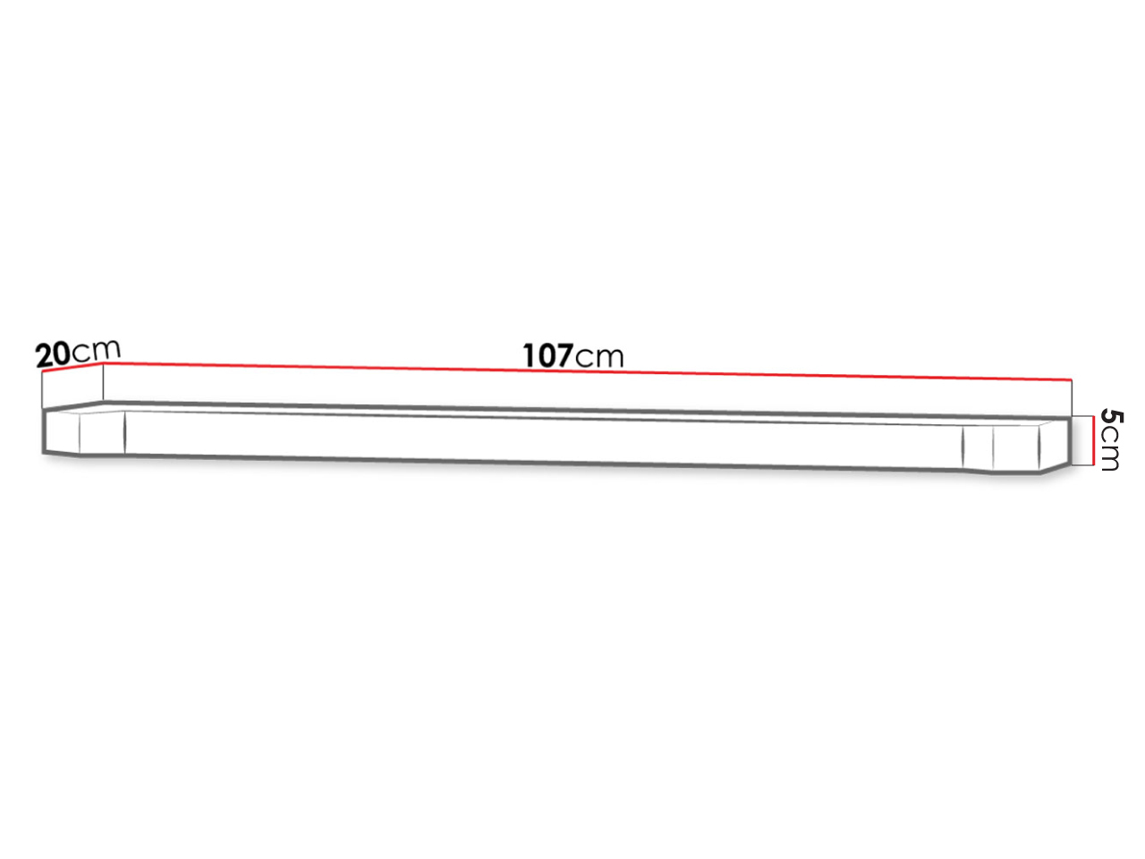 Étagère murale Lorelie 109 (Truffe chêne)