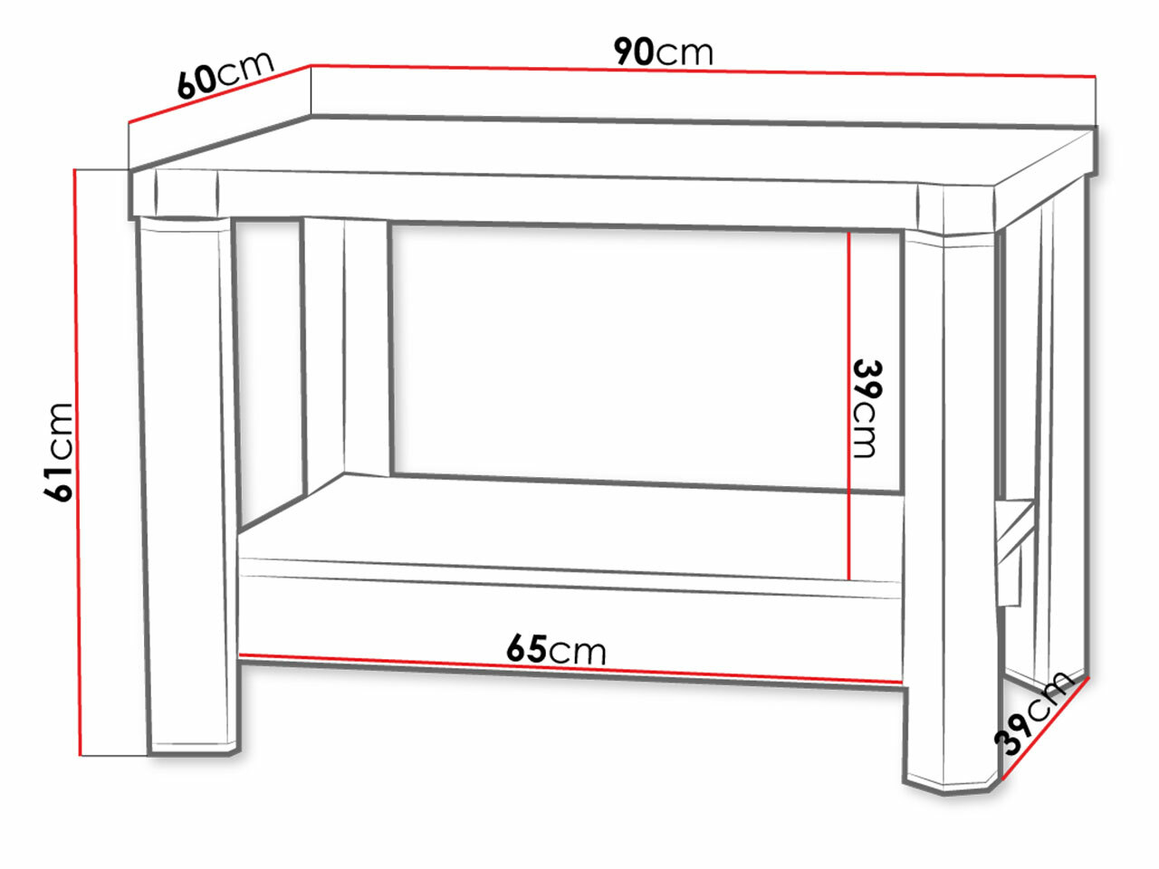 Table basse Lorelie 113 (Sonoma chêne)