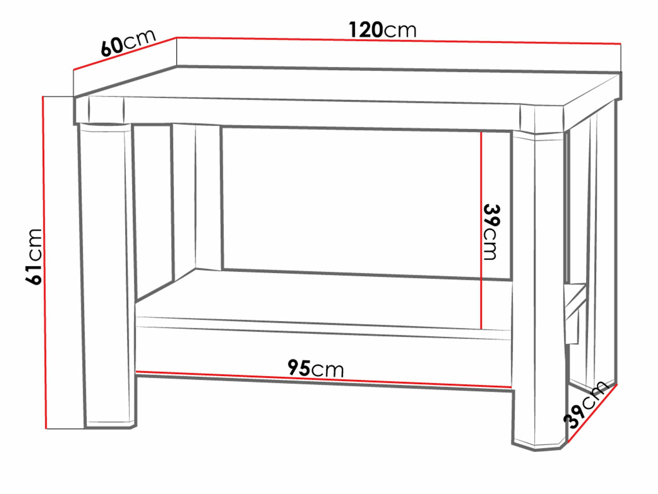 Table basse Lorelie 114 (Sonoma chêne)