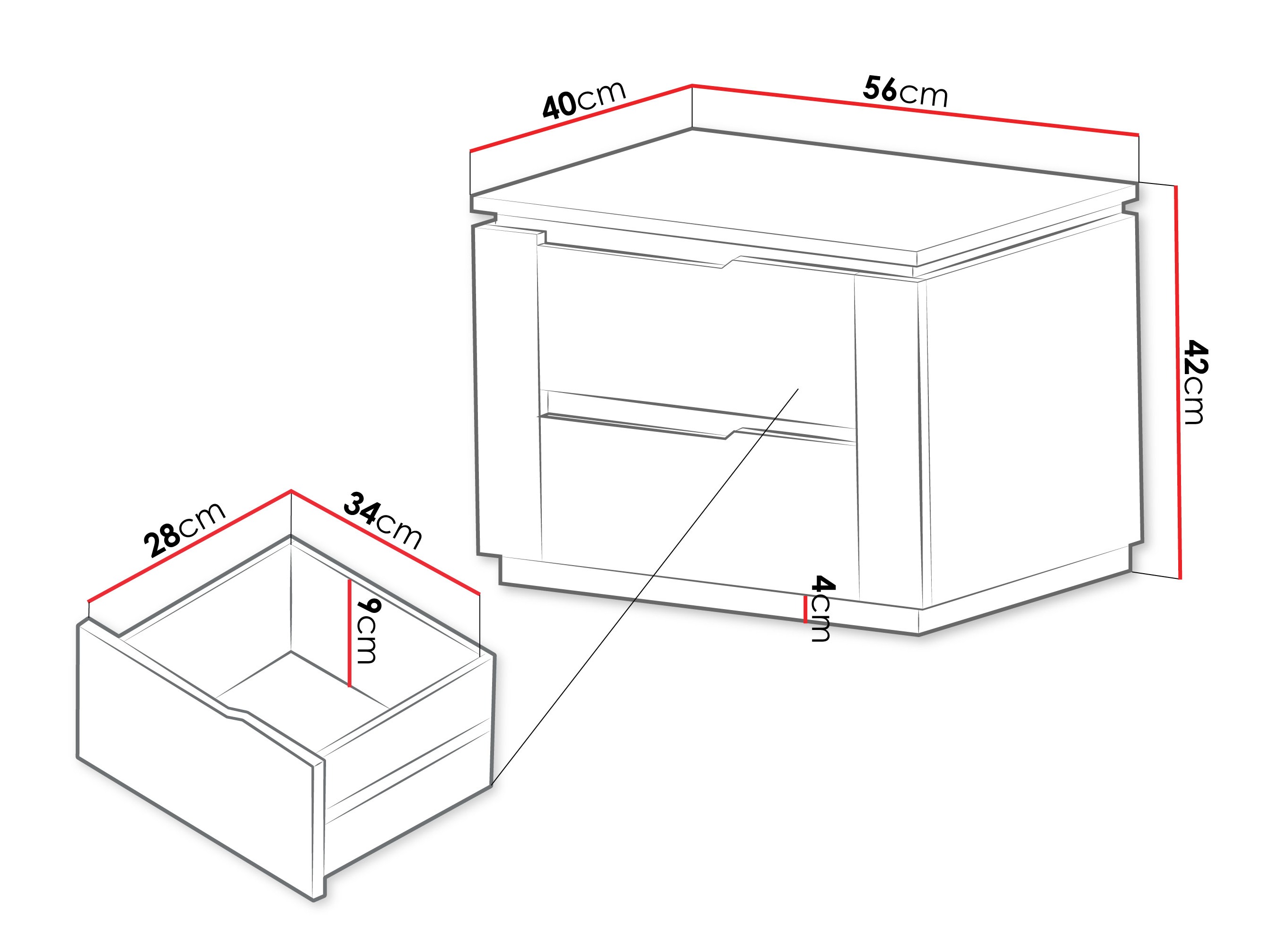 Table de chevet Comfivo Elivelo 103