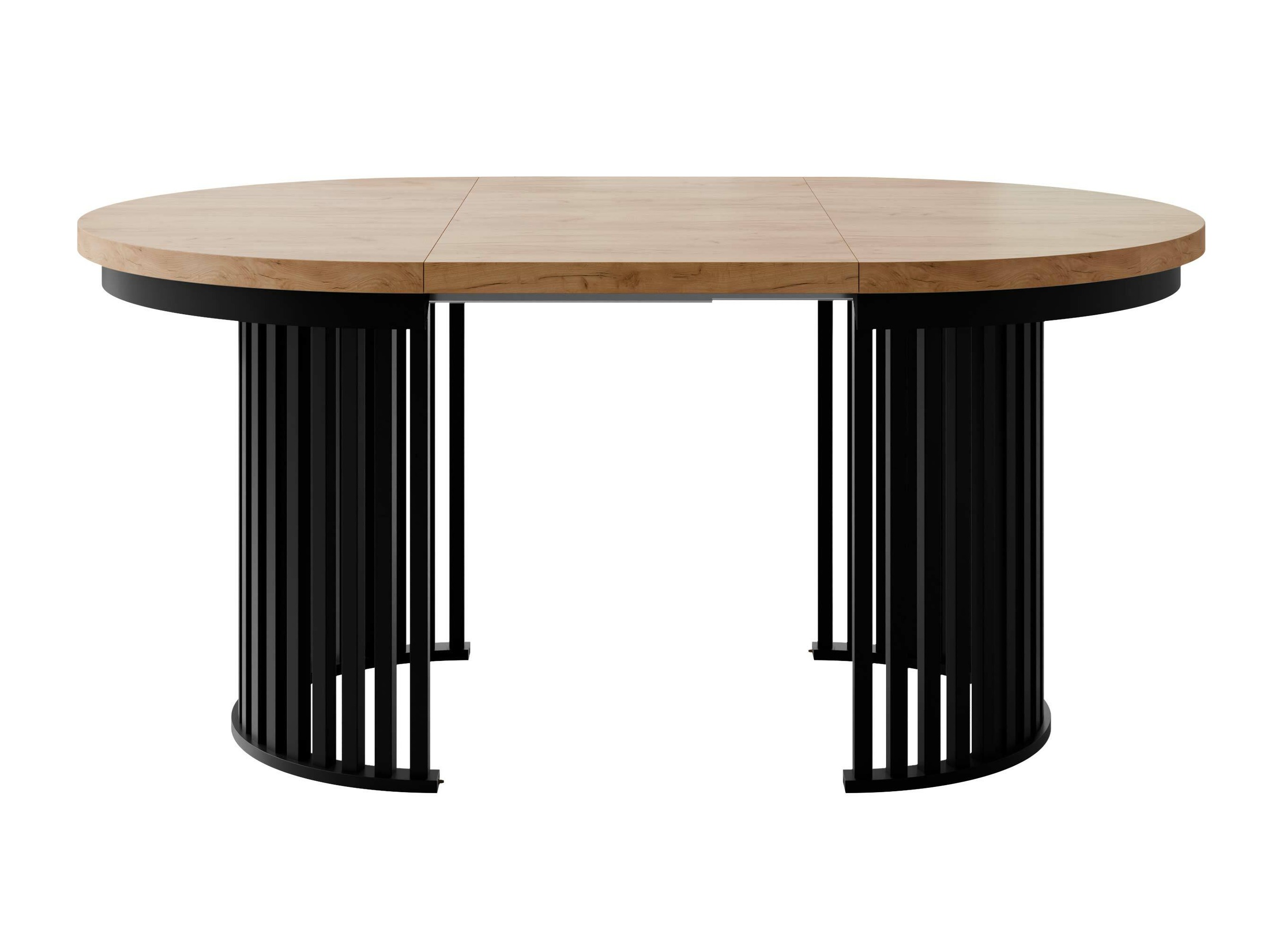 Table Racine 145 (Chêne doré artisanal + Noir)