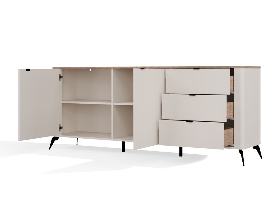 Commode Soavie 106 (Cachemire + Chêne)