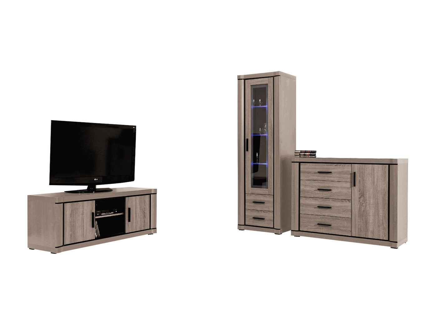 Ensemble de salon Lorelie 122 (Truffe chêne)