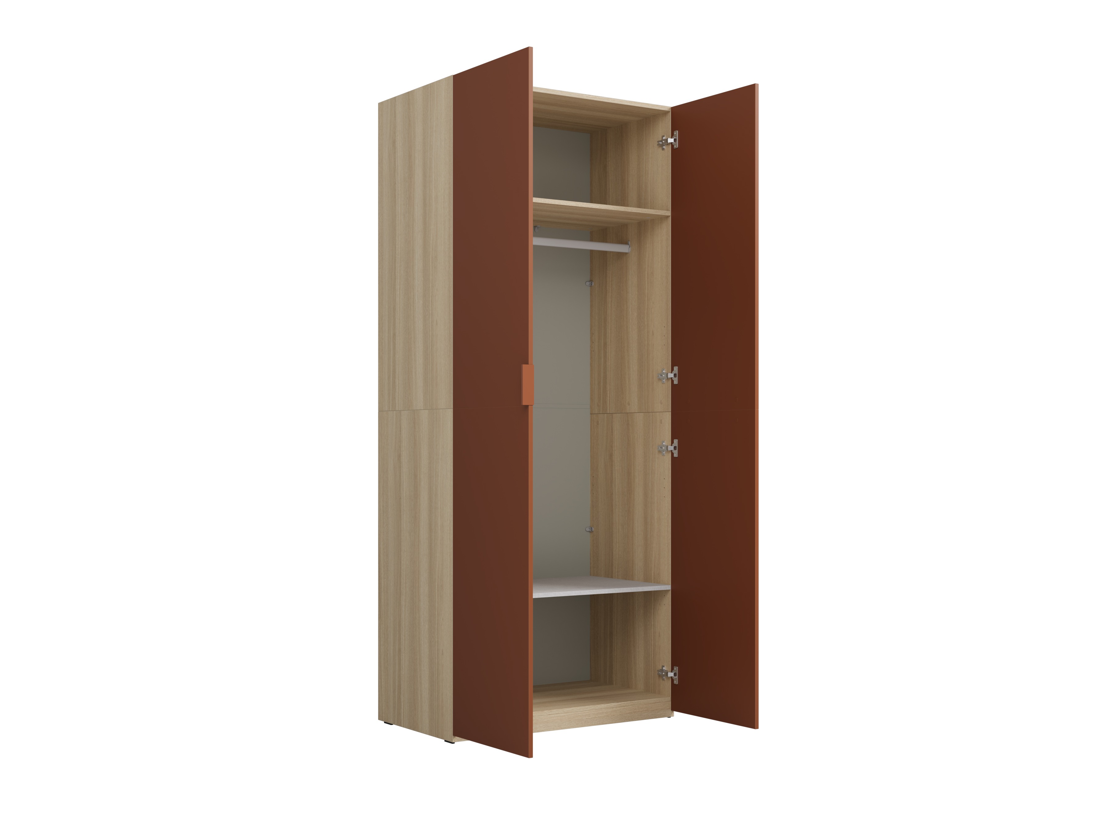 Armoire Austin 387 (Orange + Chêne)