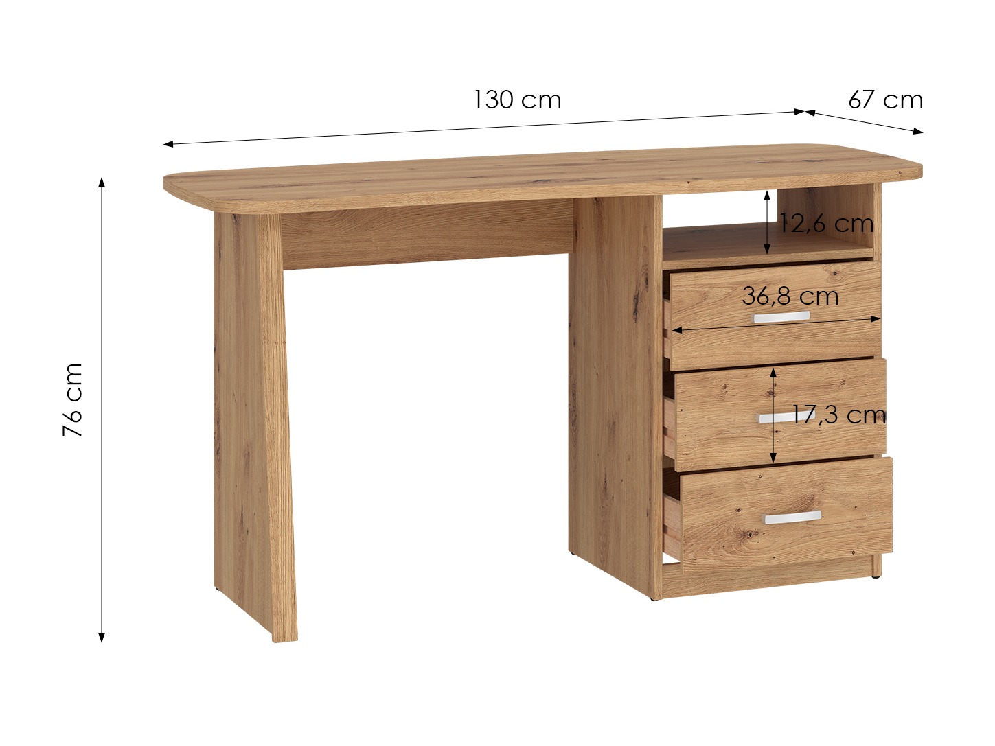 Bureau Ontario 204 (Chêne Artisan)
