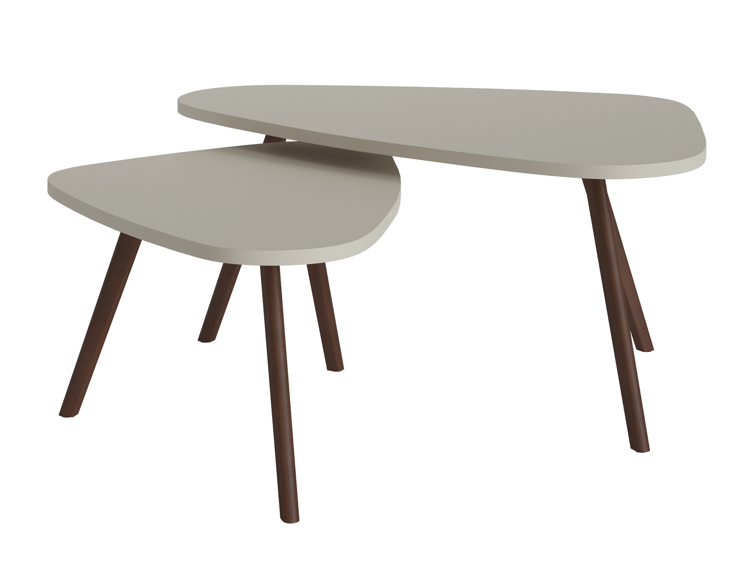 Ensemble tables basses Ontario 202 (Cachemire + Noyer)