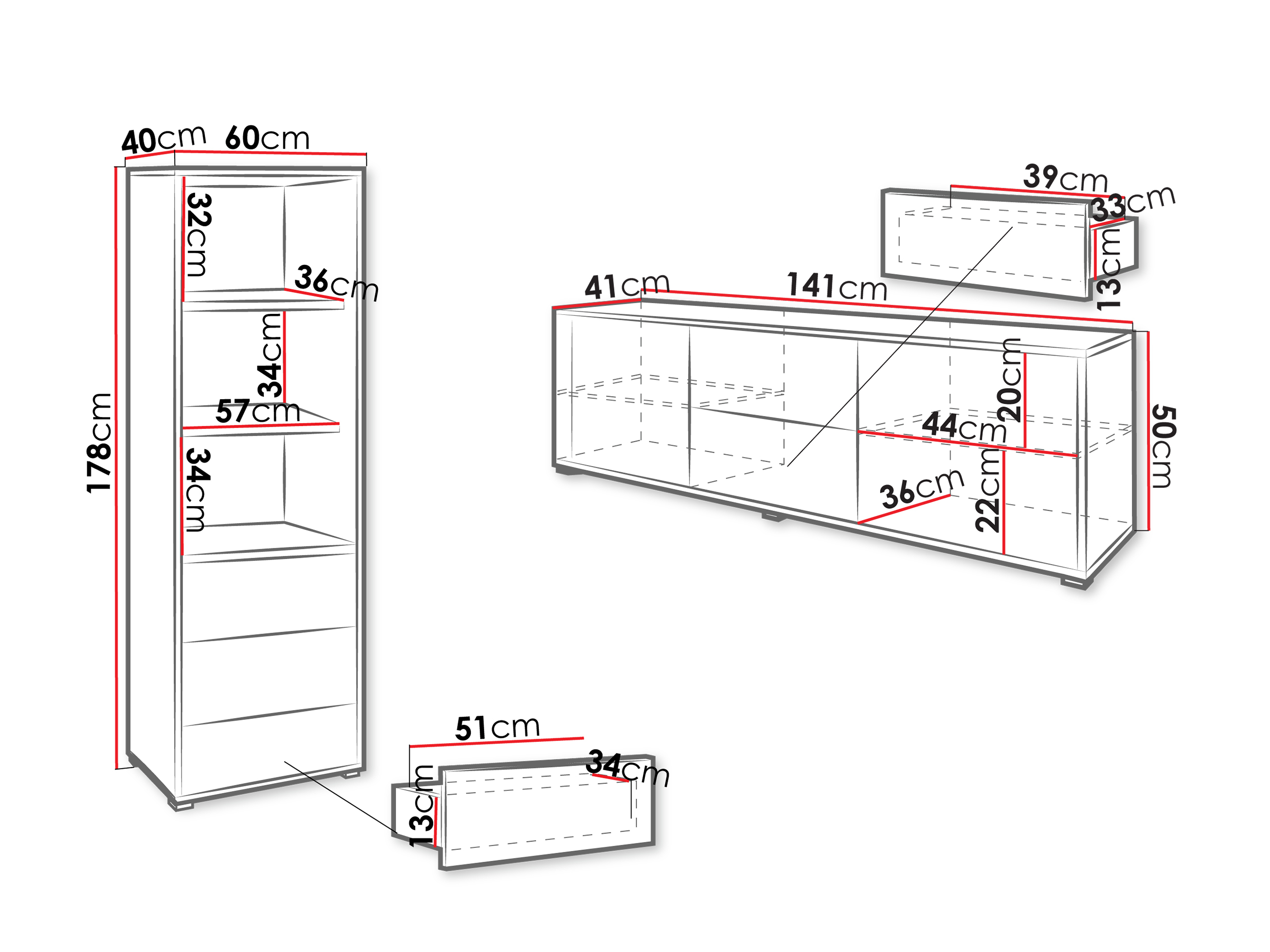Ensemble de salon Comfivo Fersoe 111 (Blanc)