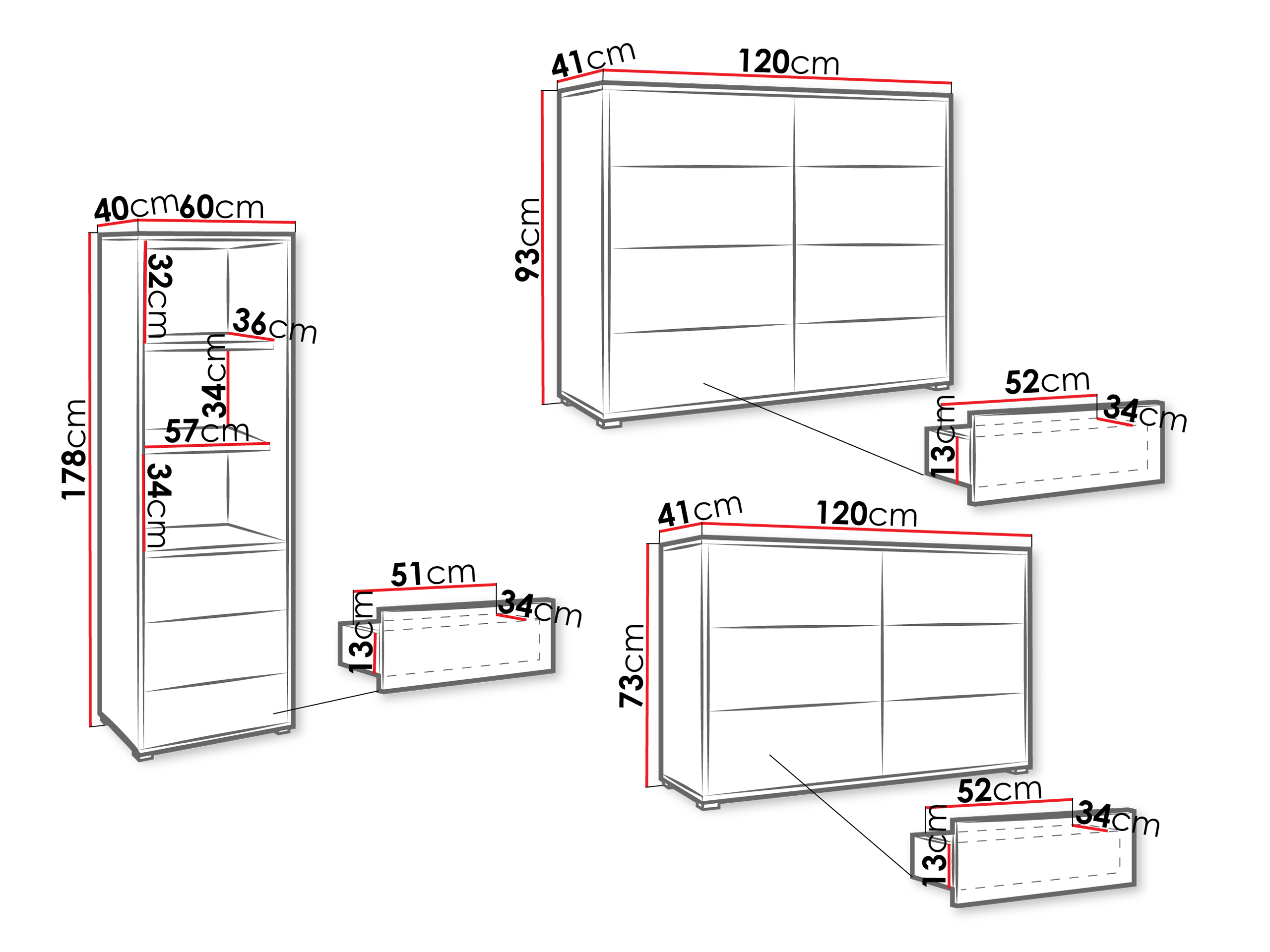 Ensemble de salon Comfivo Tutela I (Blanc)