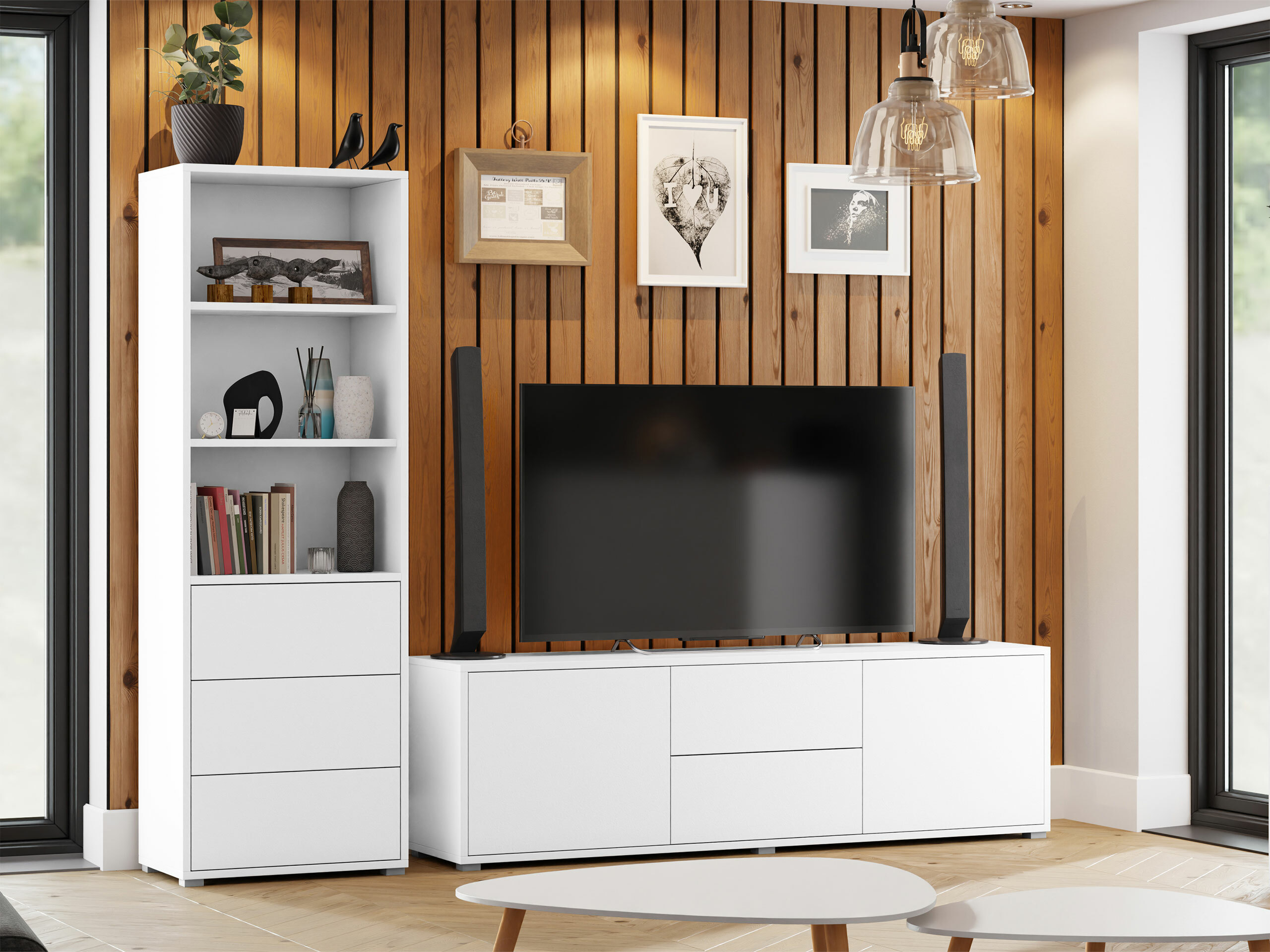 Ensemble de salon Comfivo Tutela IV (Blanc)