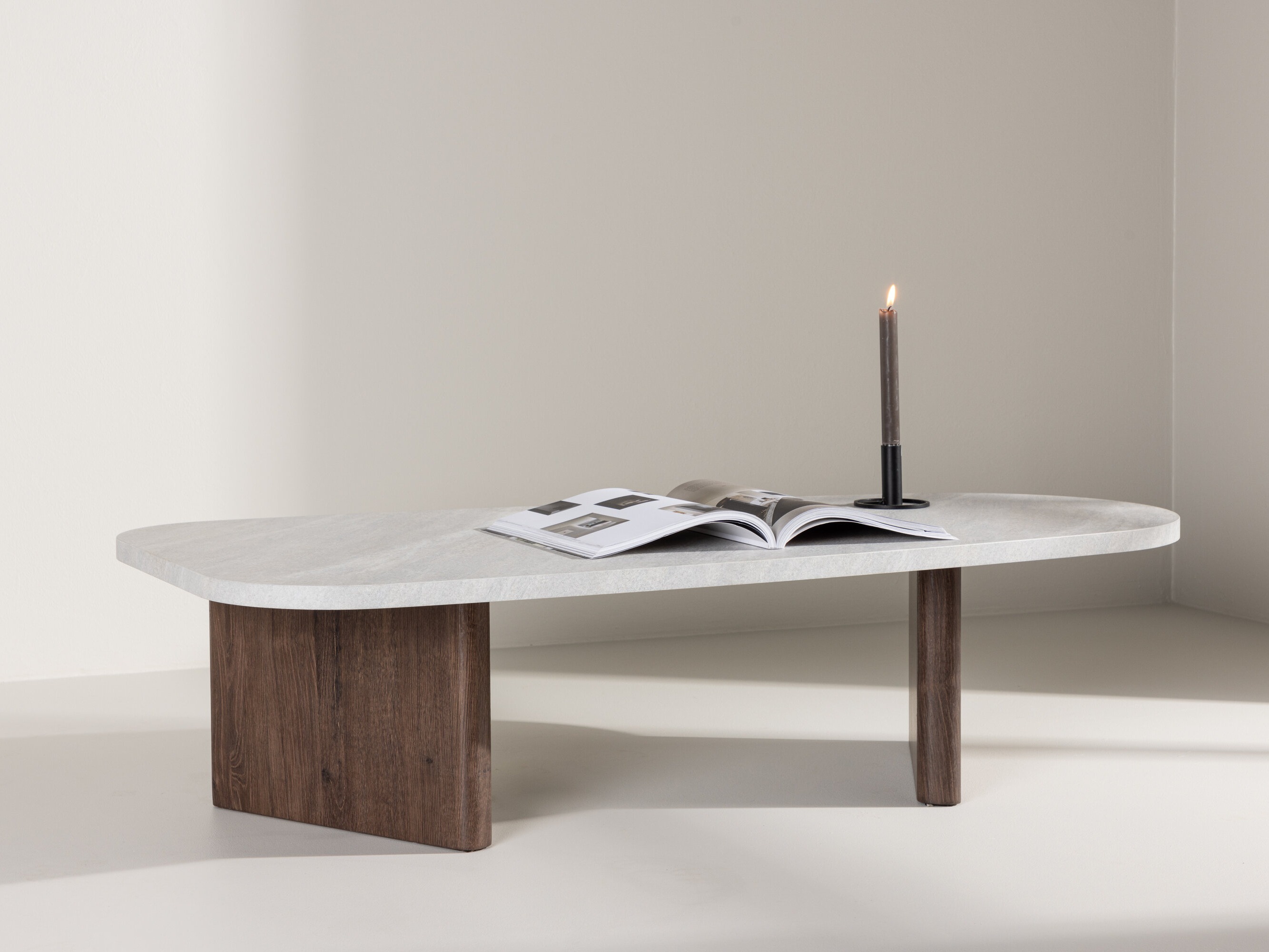 Table basse Dallas 4213 (Gris + Marron)