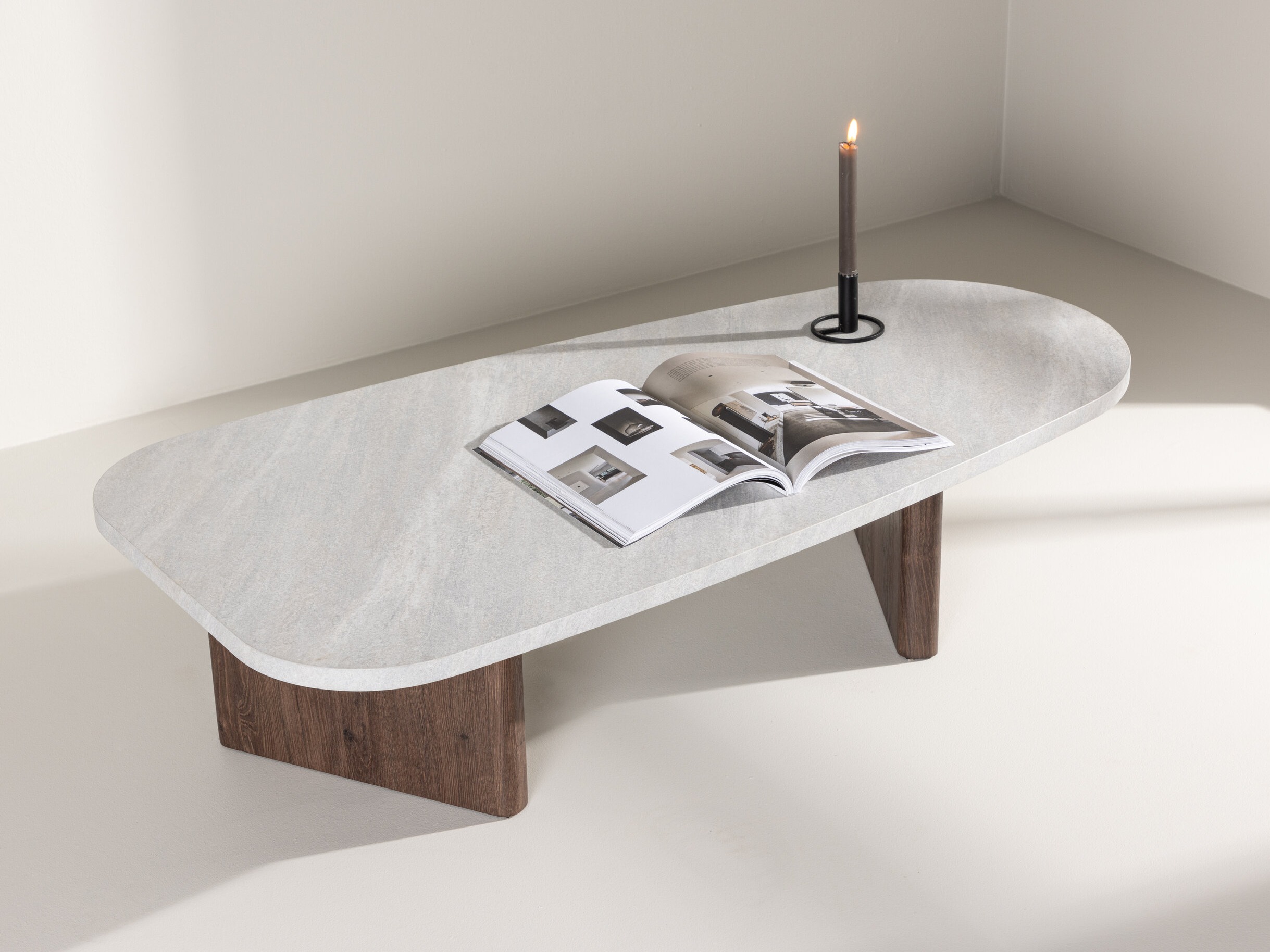 Table basse Dallas 4213 (Gris + Marron)